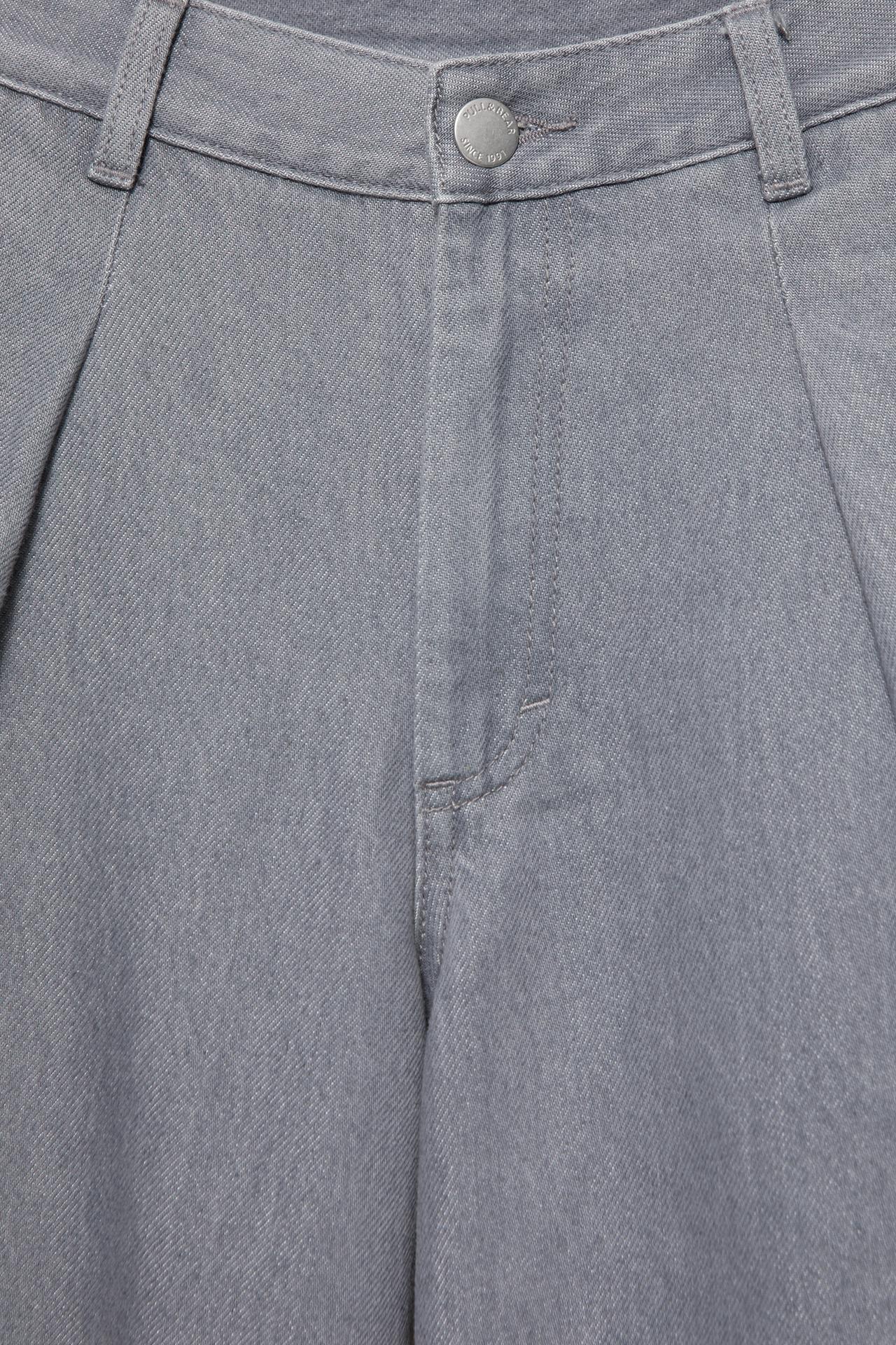 Pleated cargo balloon trousers — Grey