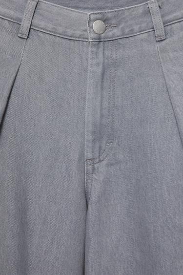 Pleated cargo balloon  trousers — Grey 7