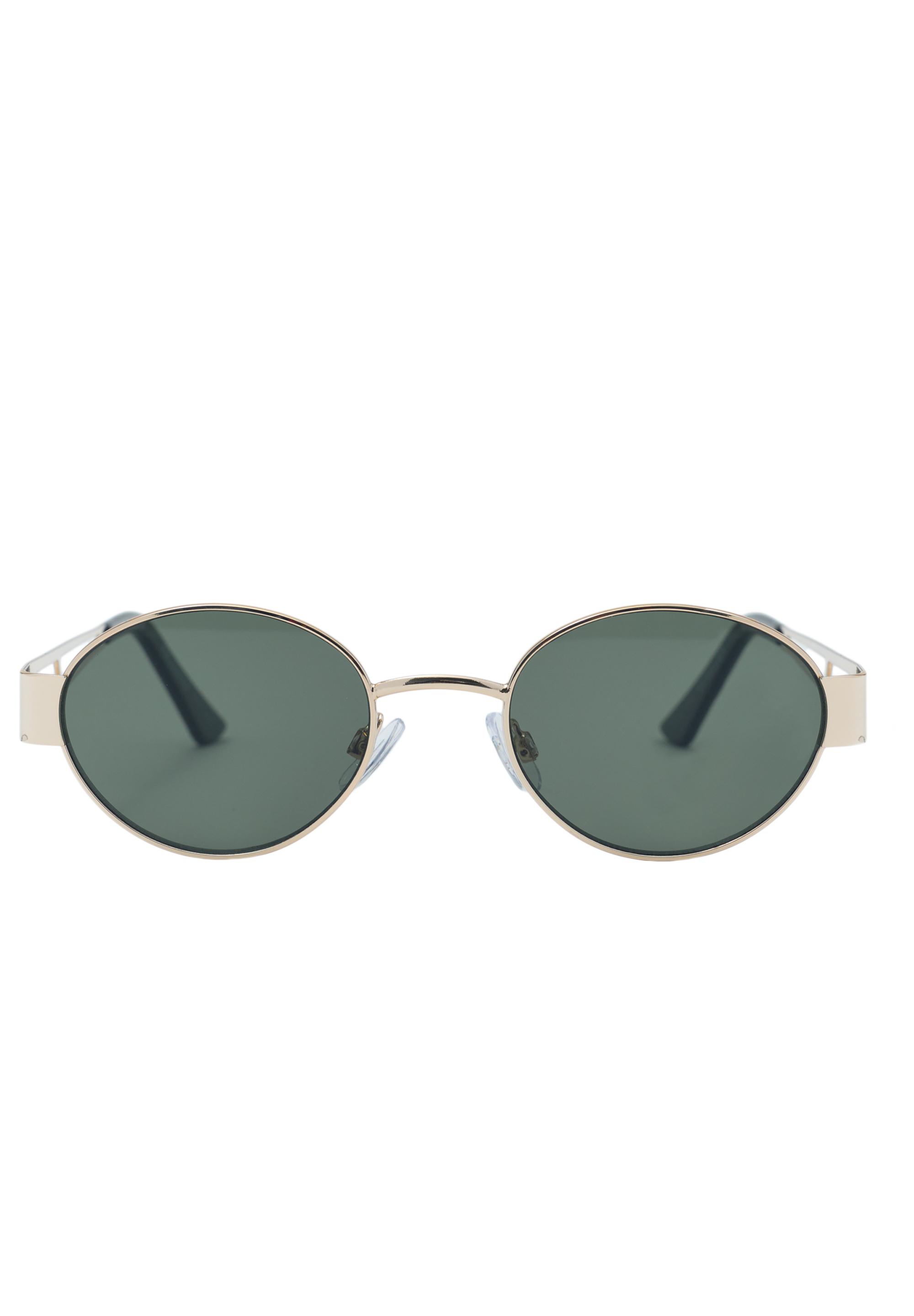 Metallic oval sunglasses — Gold