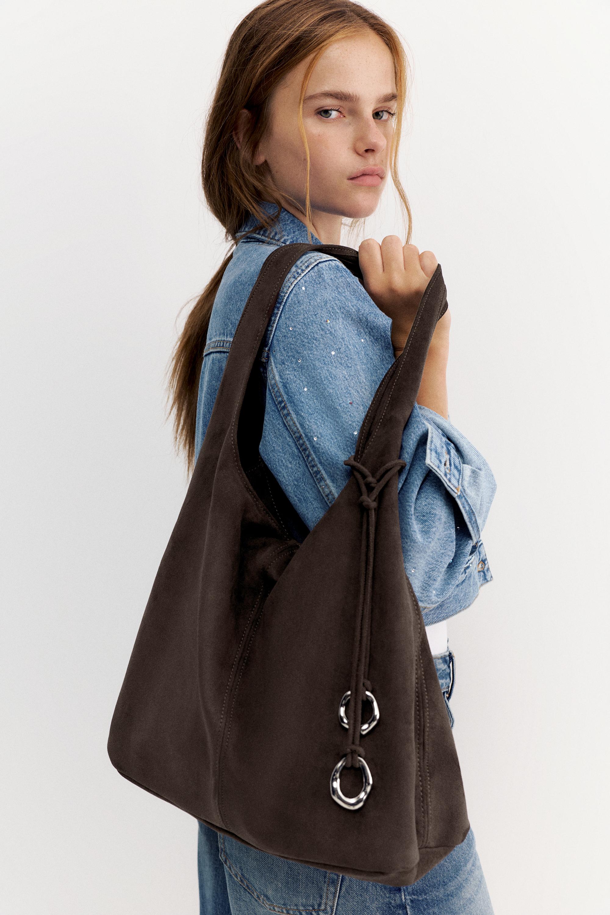 Embellished tote bag — Brown