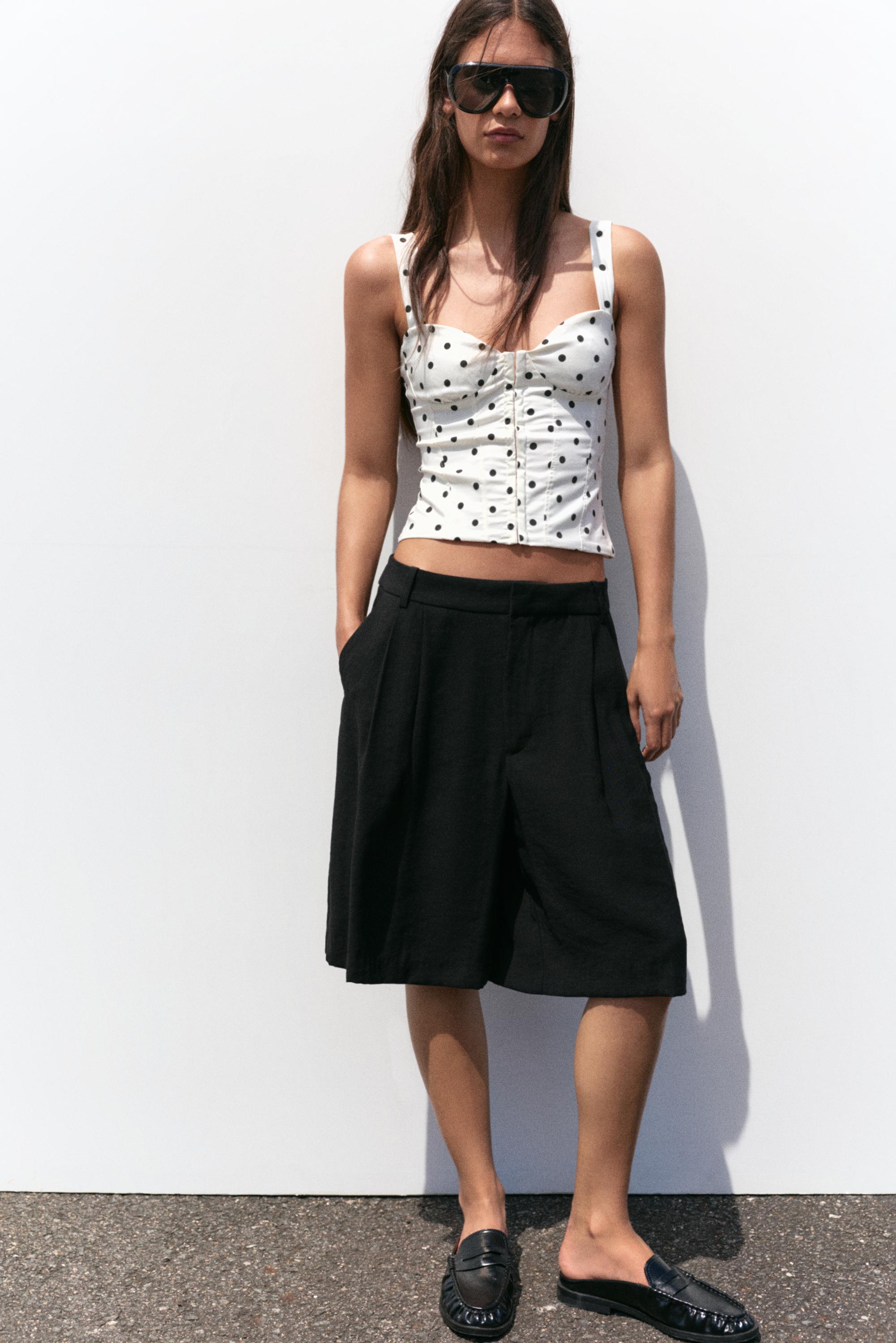 Strappy corsetry-inspired top — Print 1
