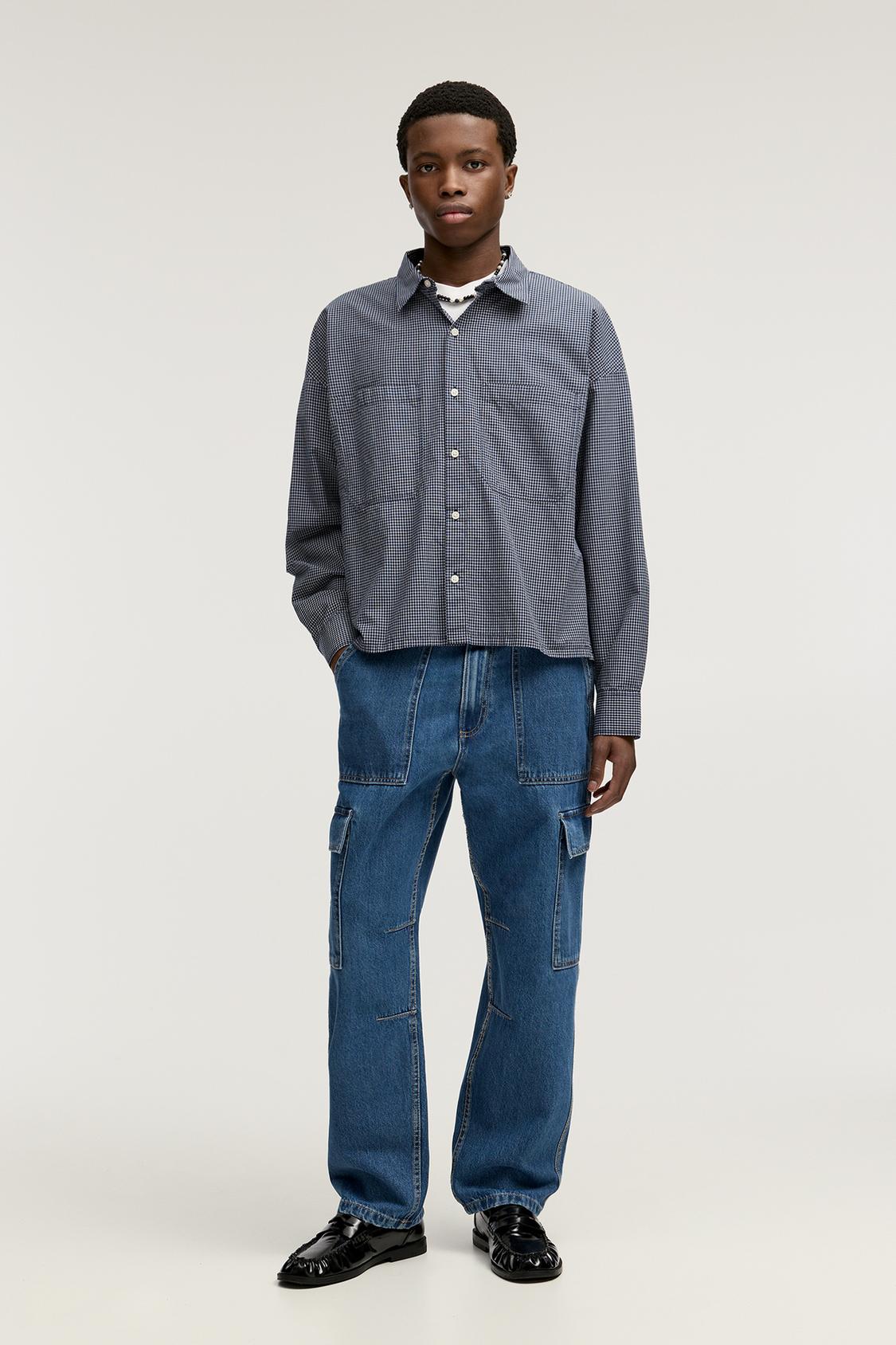 Straight-leg cargo jeans pull&bear