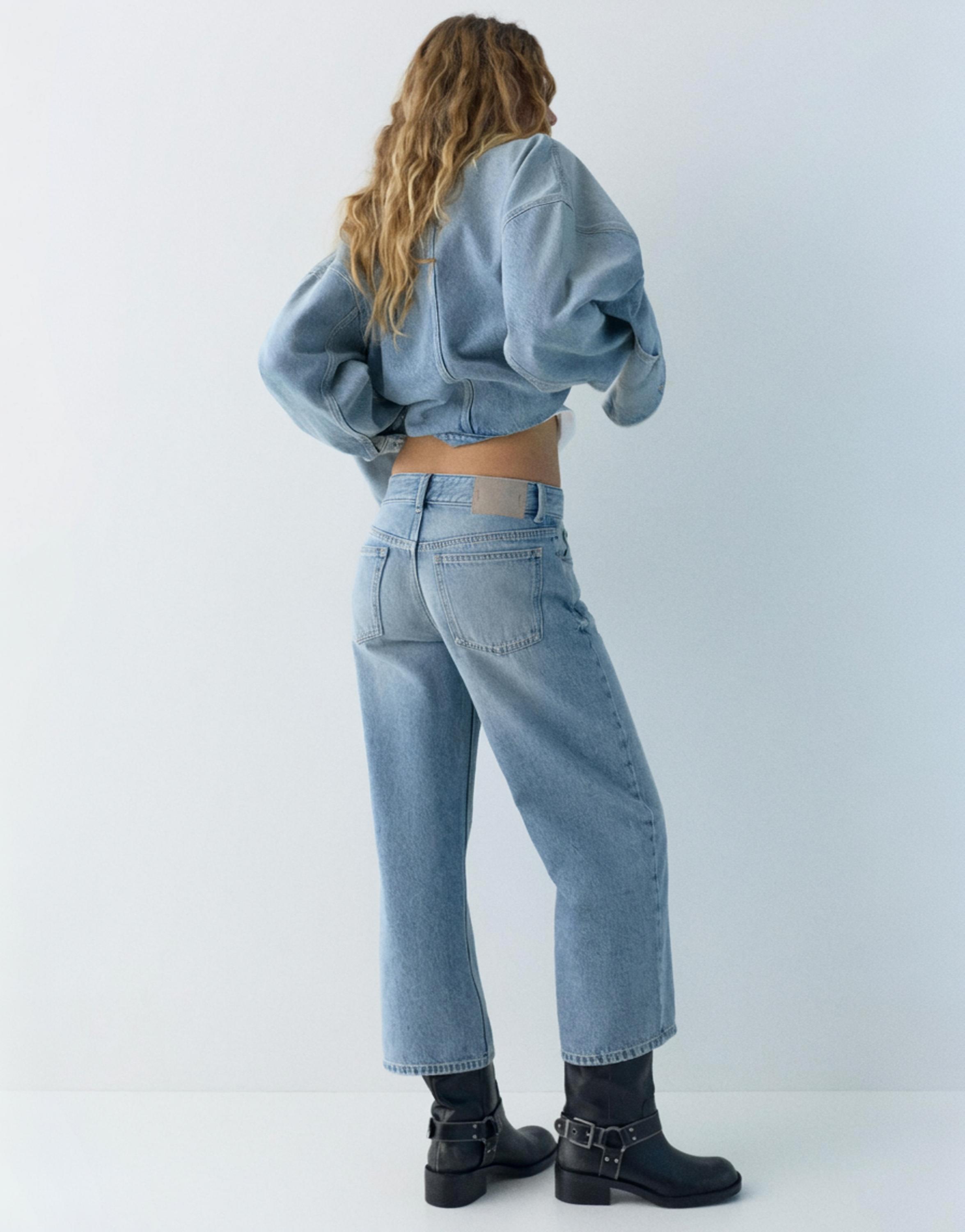 Düşük bel culotte pantolon jean - Görsel 49