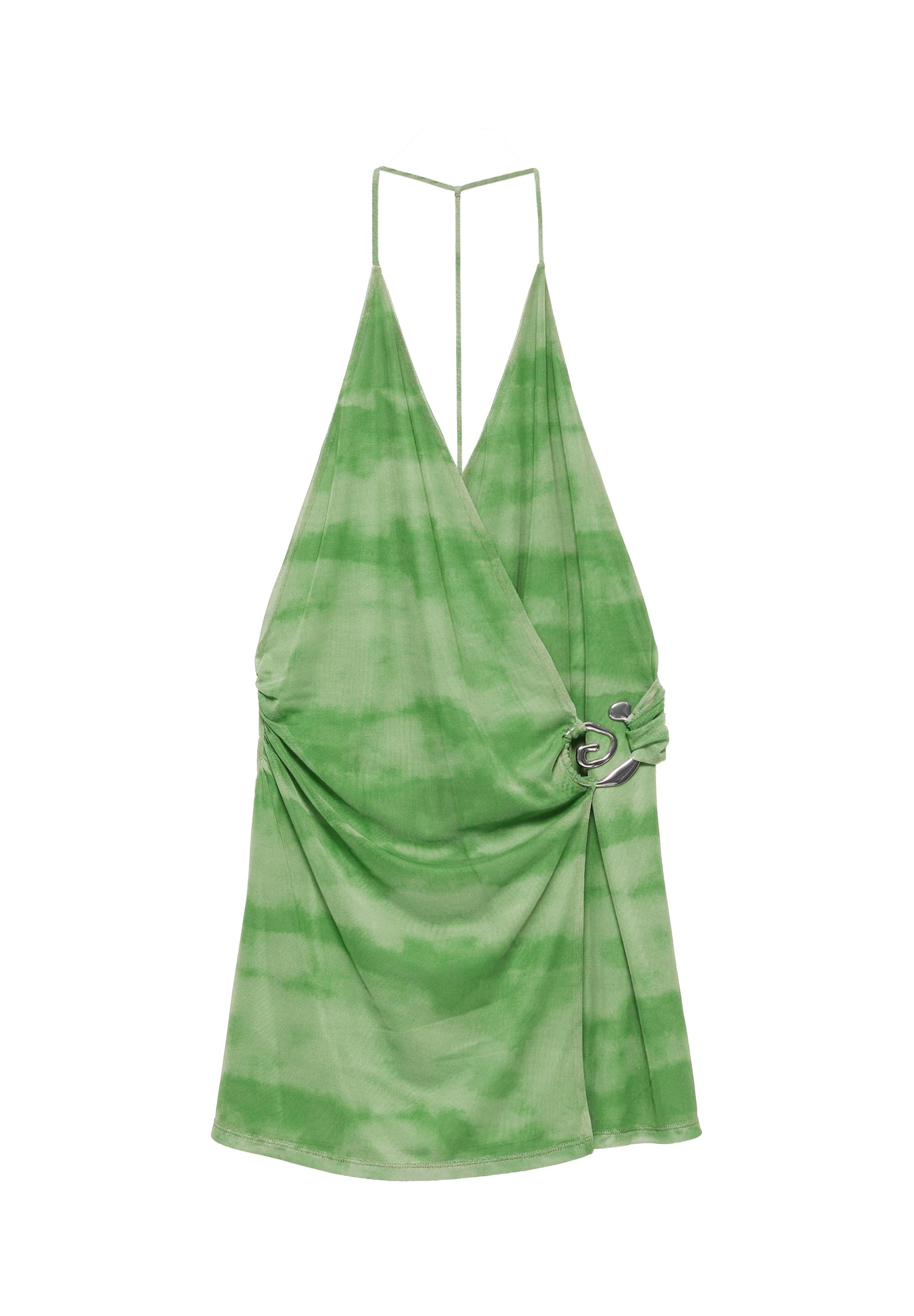 Short halter dress — Green