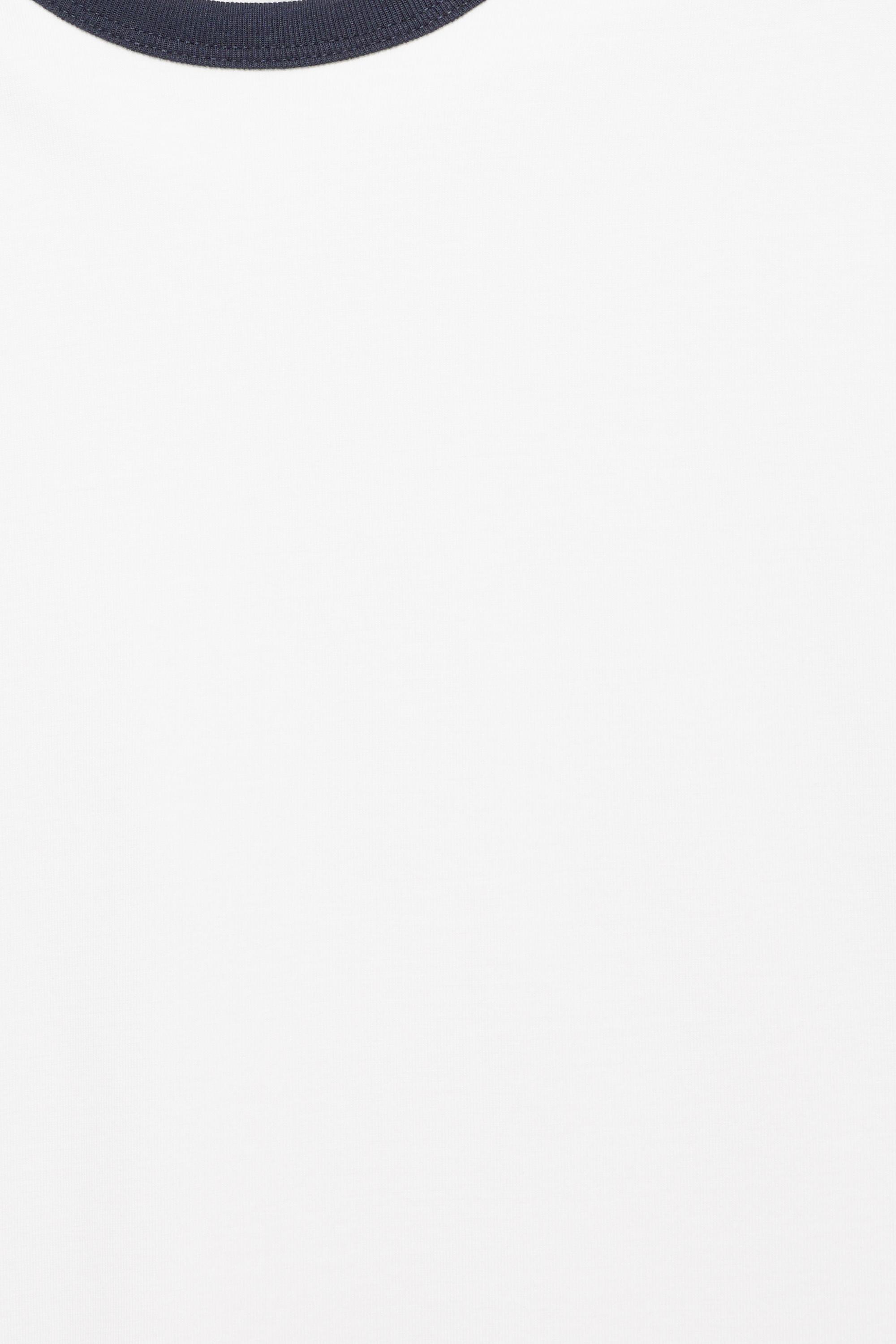 Contrast trim T-shirt — Off white