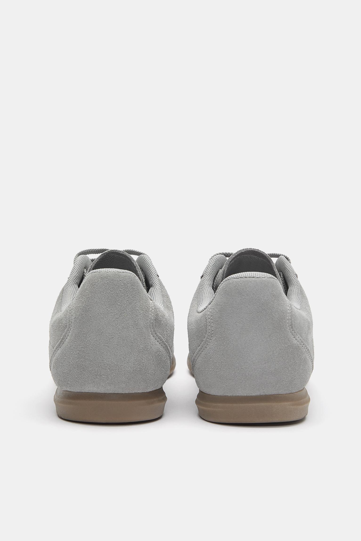 Casual leather trainers — Grey