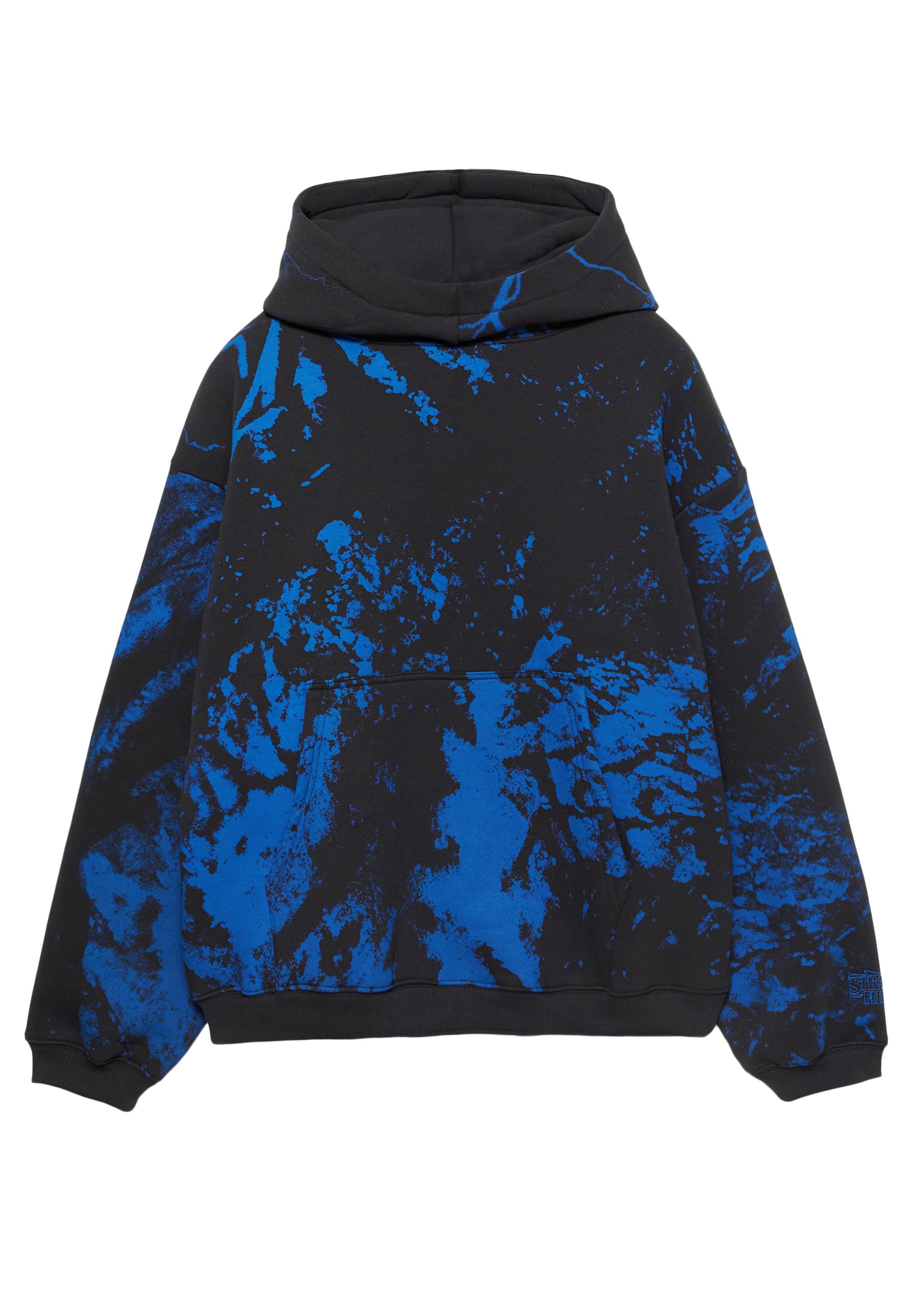 Stranger Things batik desenli kapüşonlu sweatshirt - Görsel 12