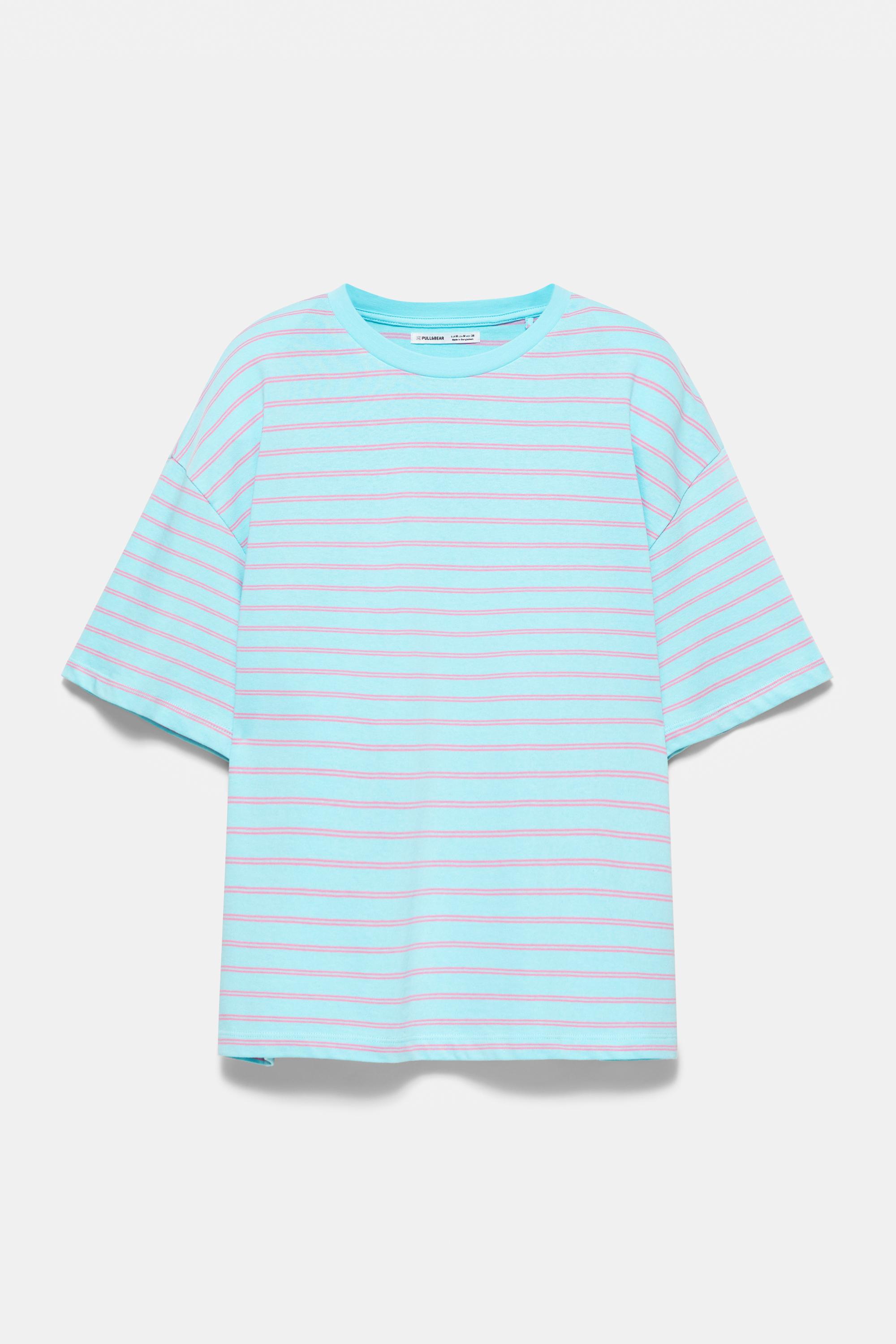 Oversize short sleeve T-shirt — Pale blue