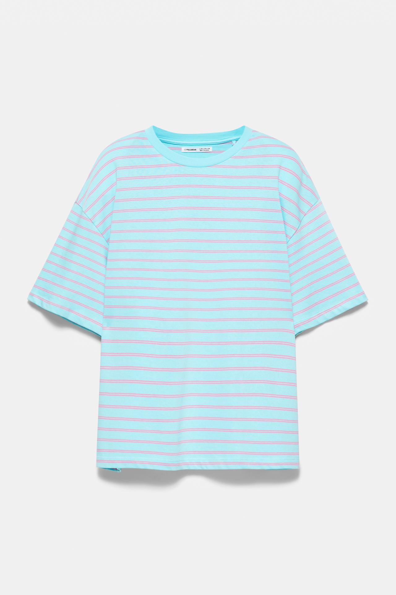Oversize short sleeve T-shirt — Pale blue