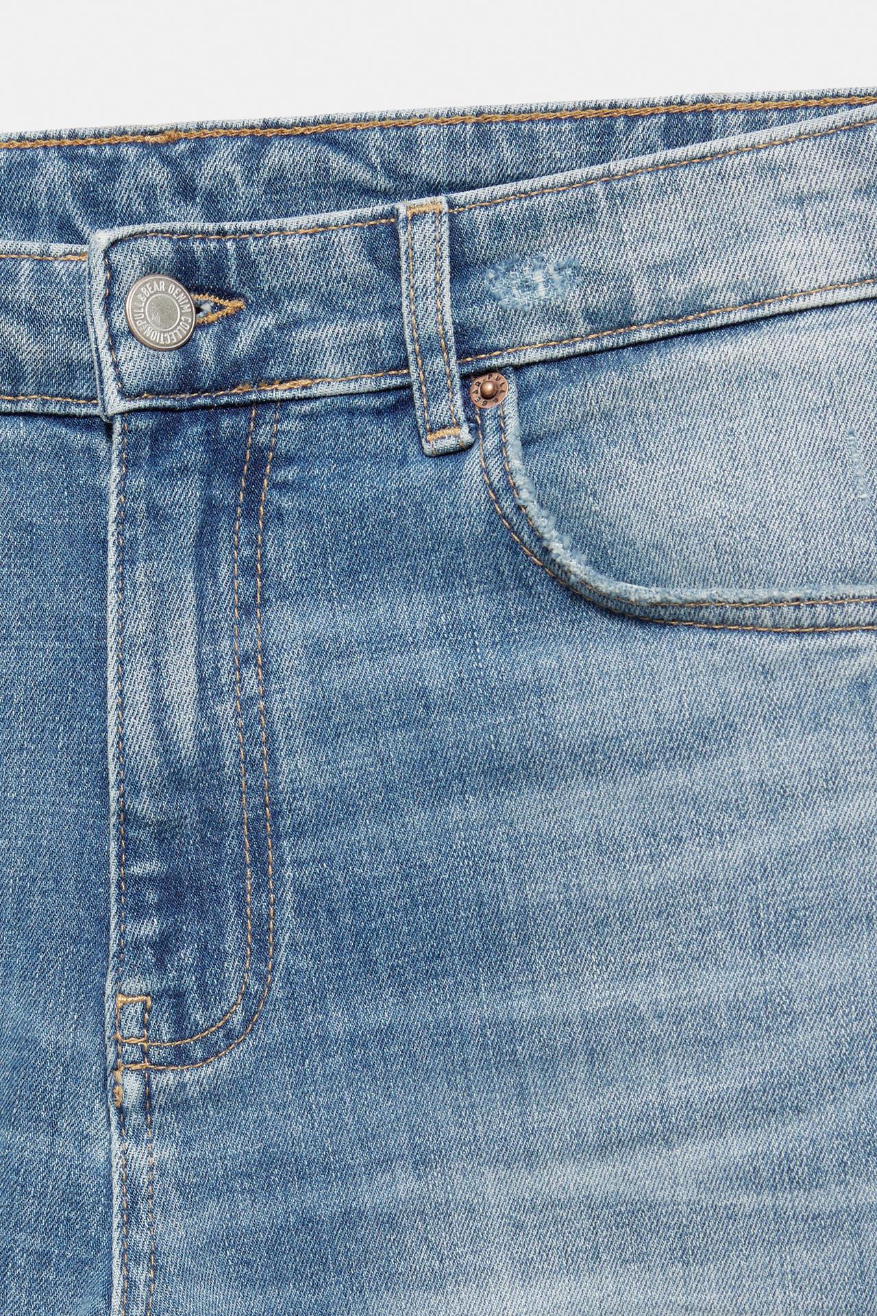 Ripped skinny jeans — Medium blue