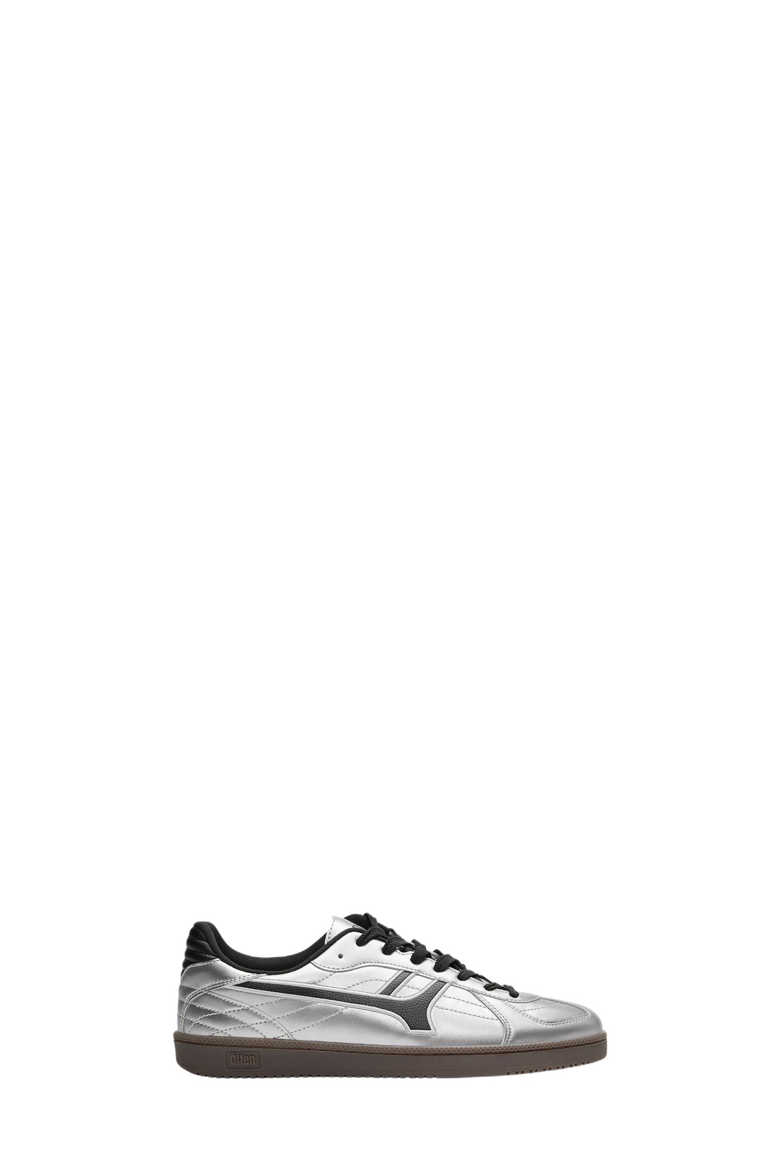 Retro metallic trainers — Silver