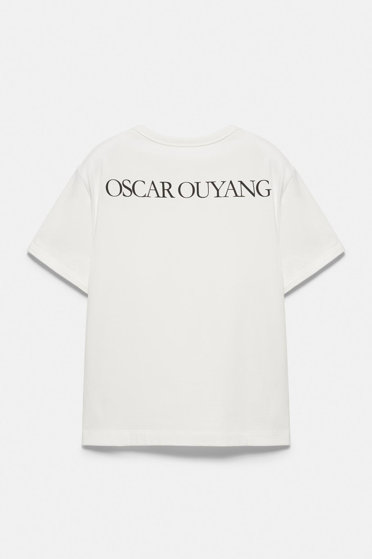 Oscar Ouyang stud T-shirt — White