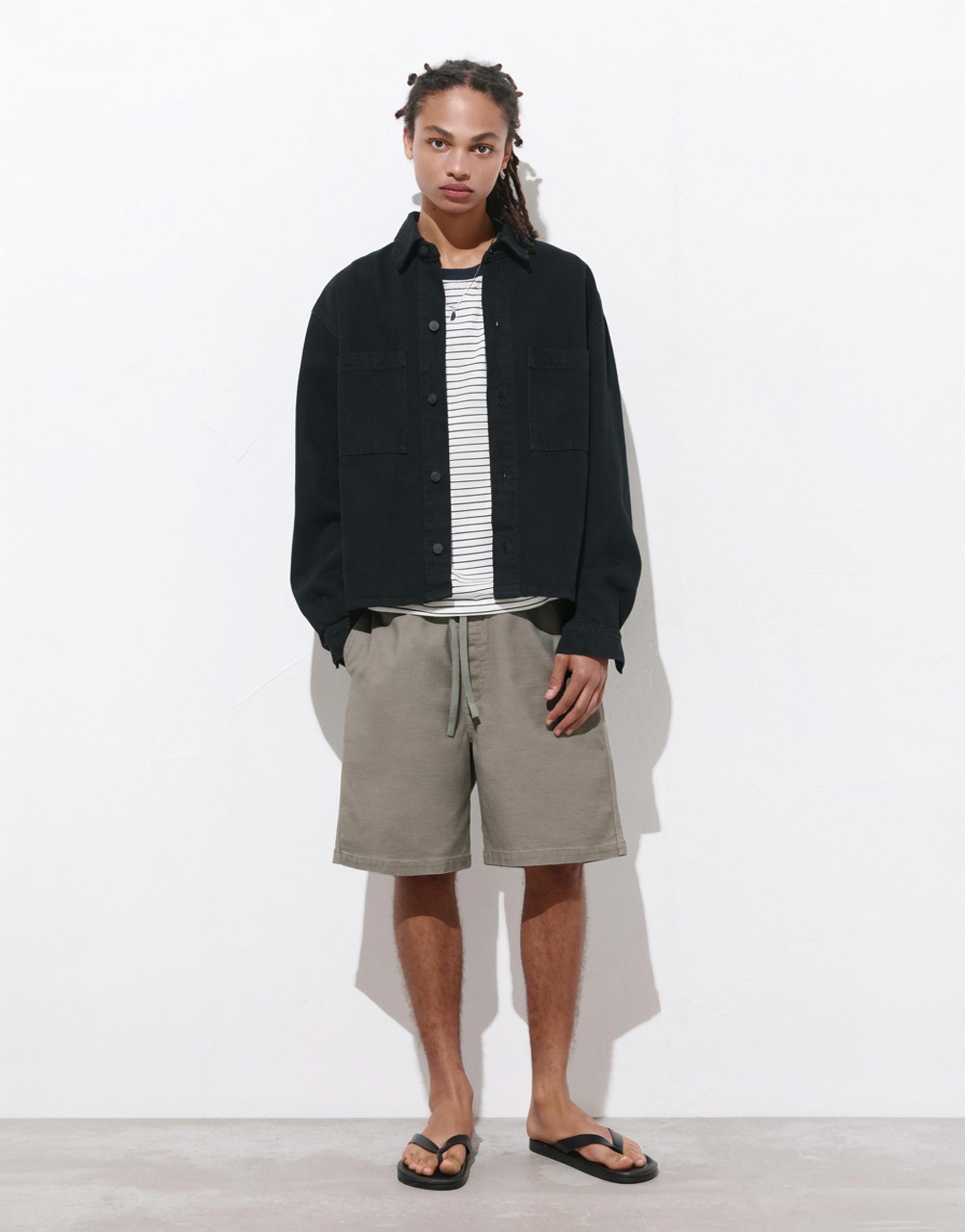 Bermuda sweat shorts — Grey