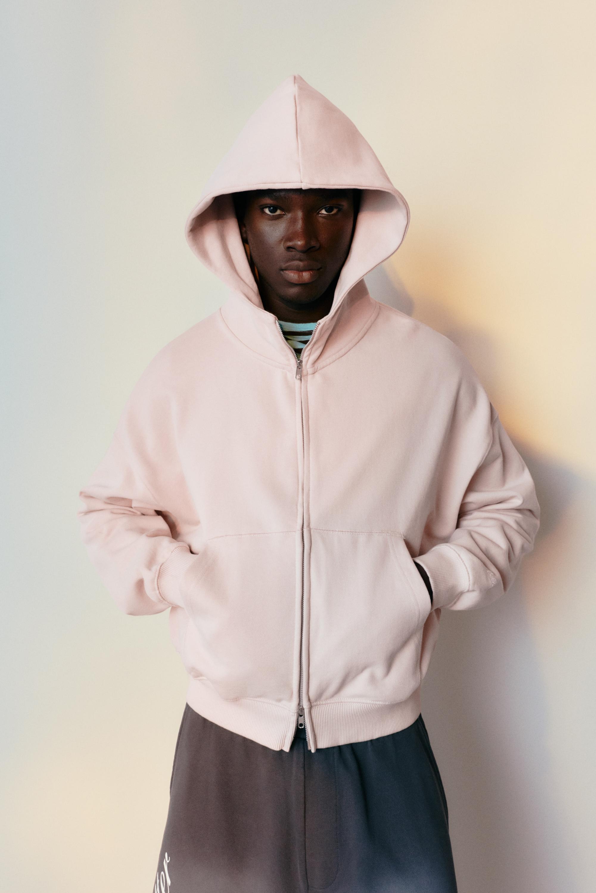 Felpa Oversize Con Cappuccio E Zip