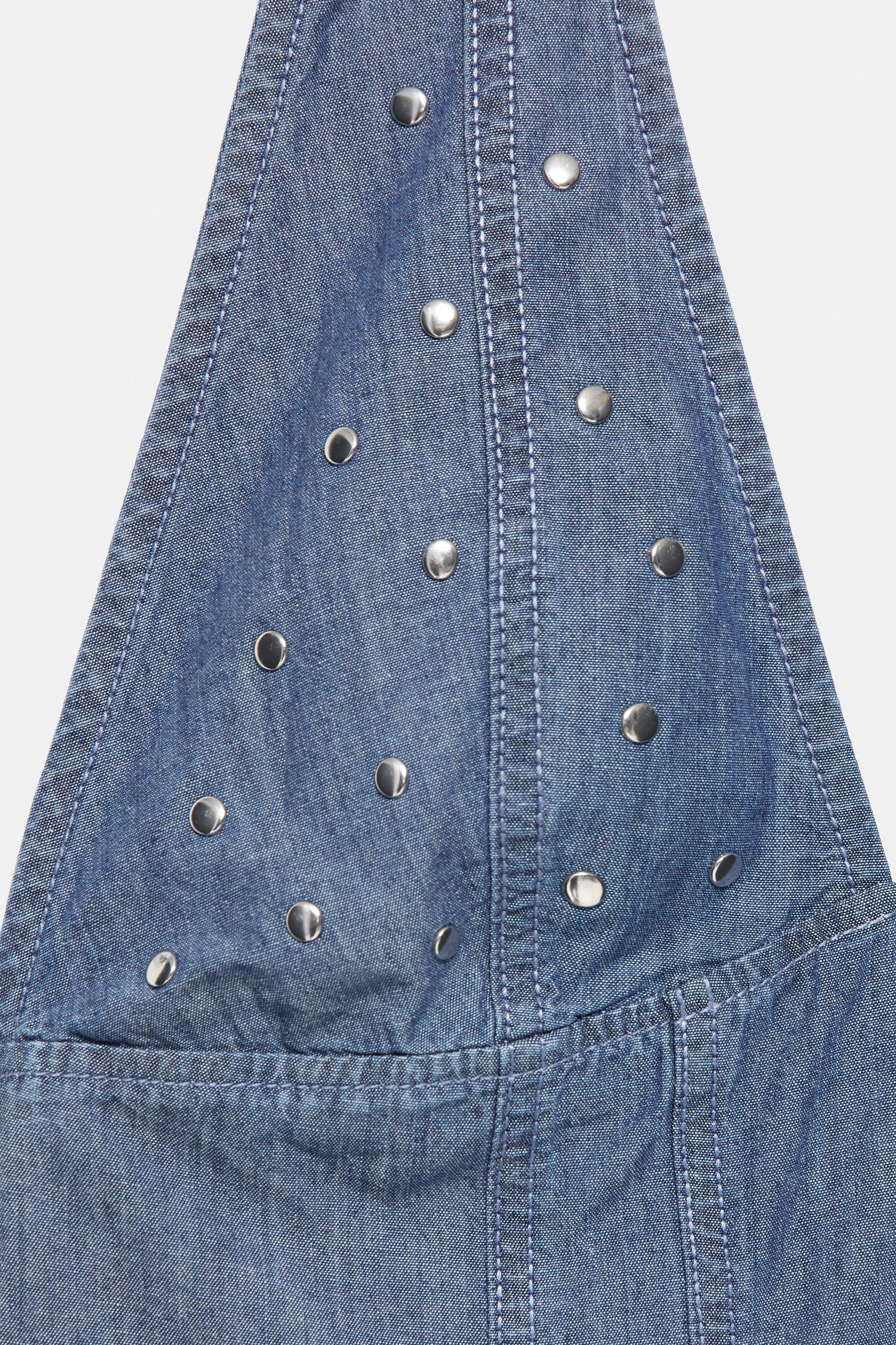Short studded denim dress — Dark blue (alternate view)