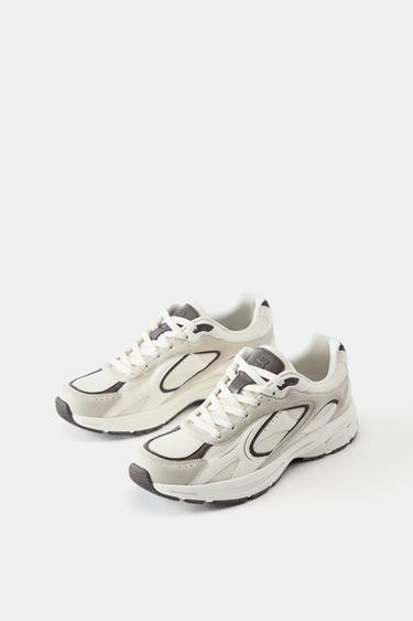 Multi-panel trainers — Ecru 3