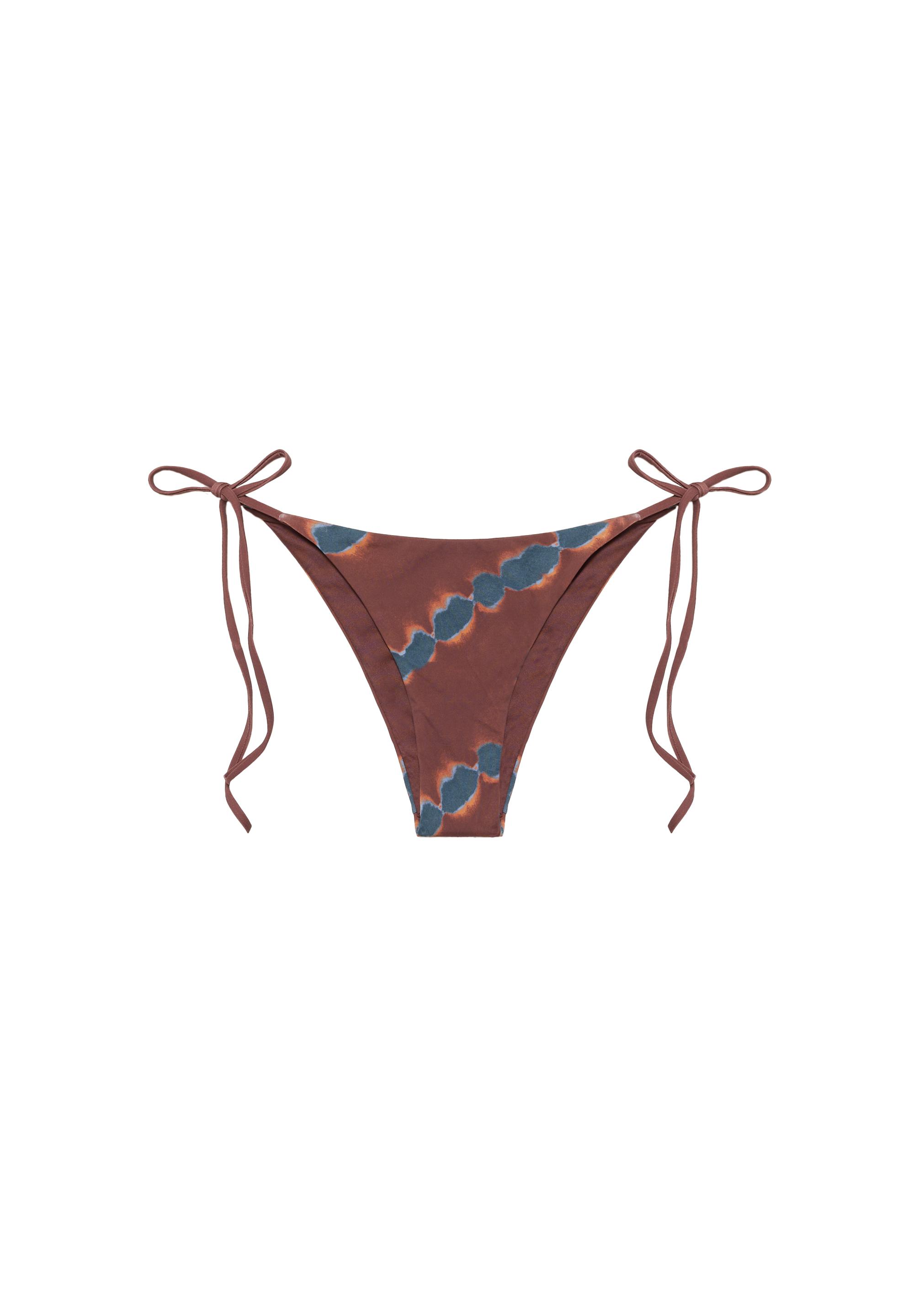 Tie-dye bikini bottoms — Brown