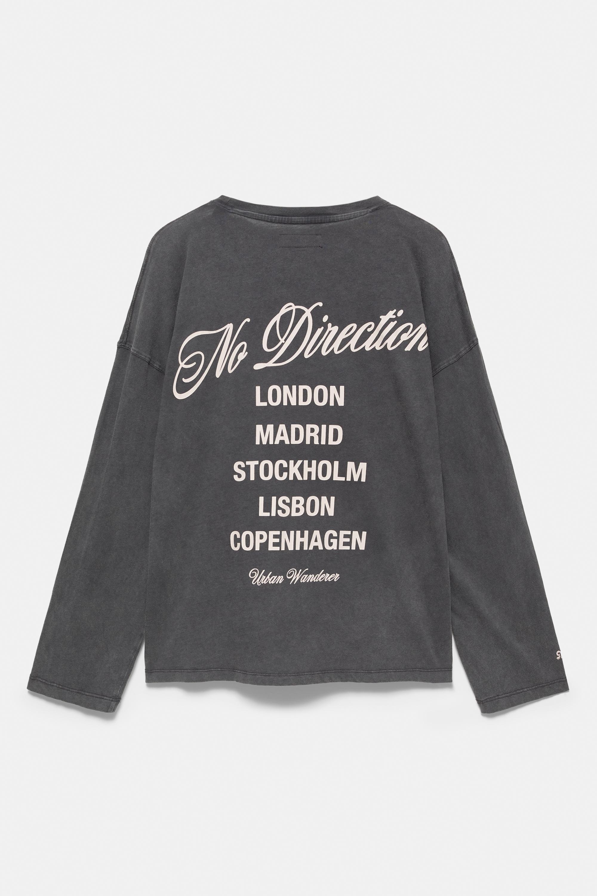 Pull&Bear Grafik baskılı oversize t-shirt görsel 6