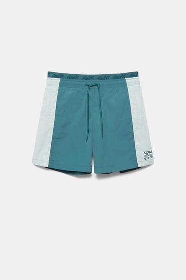Panelled swimming trunks — Green 5