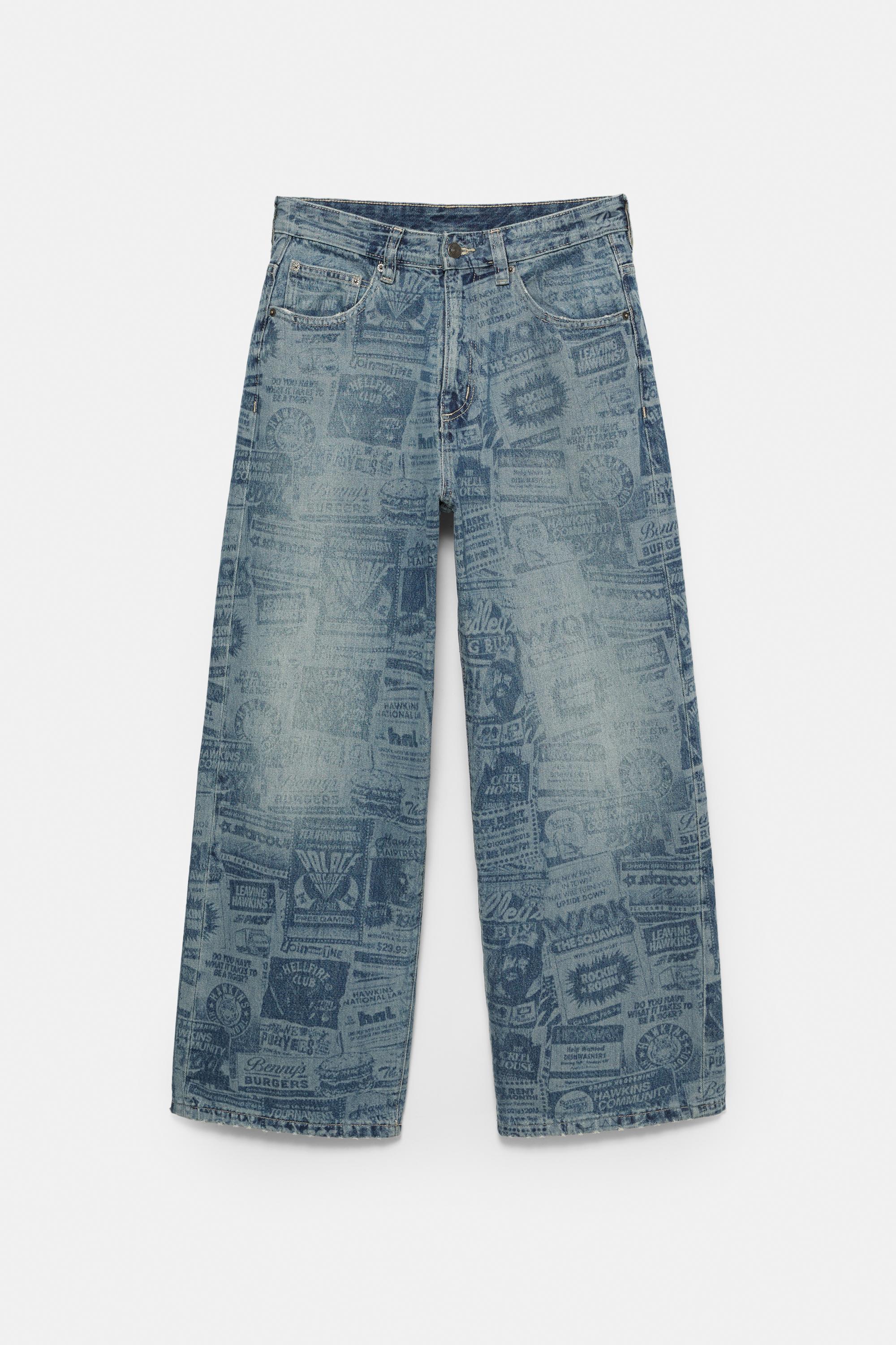 Stranger Things wide-leg jeans — Medium blue