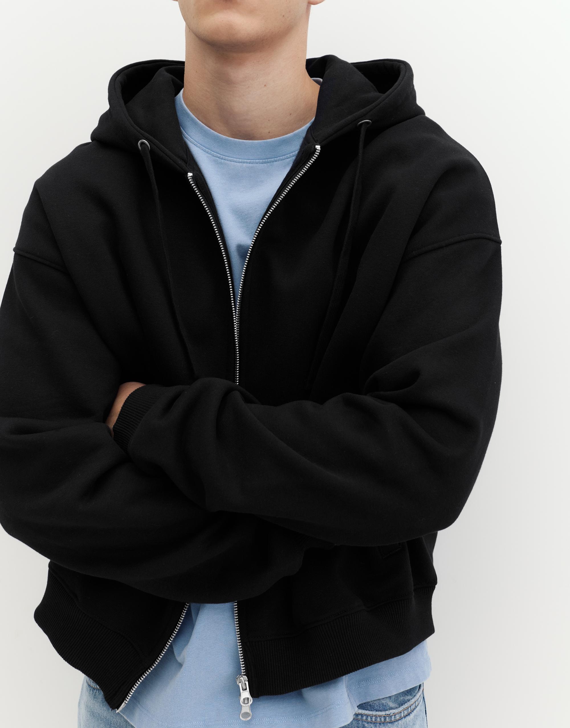 Zip-up hoodie — Black