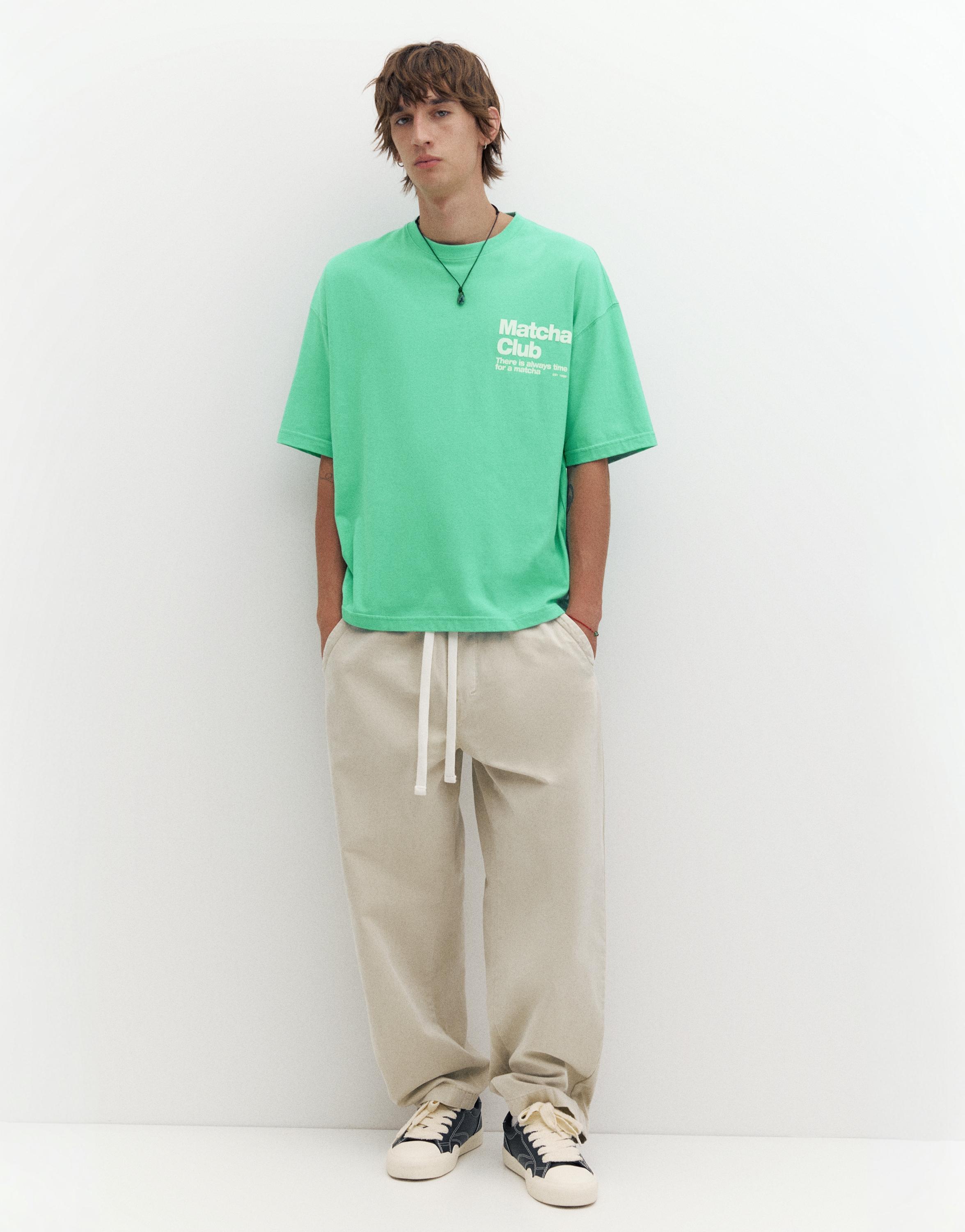 STWD Matcha Club graphic T-shirt — Green