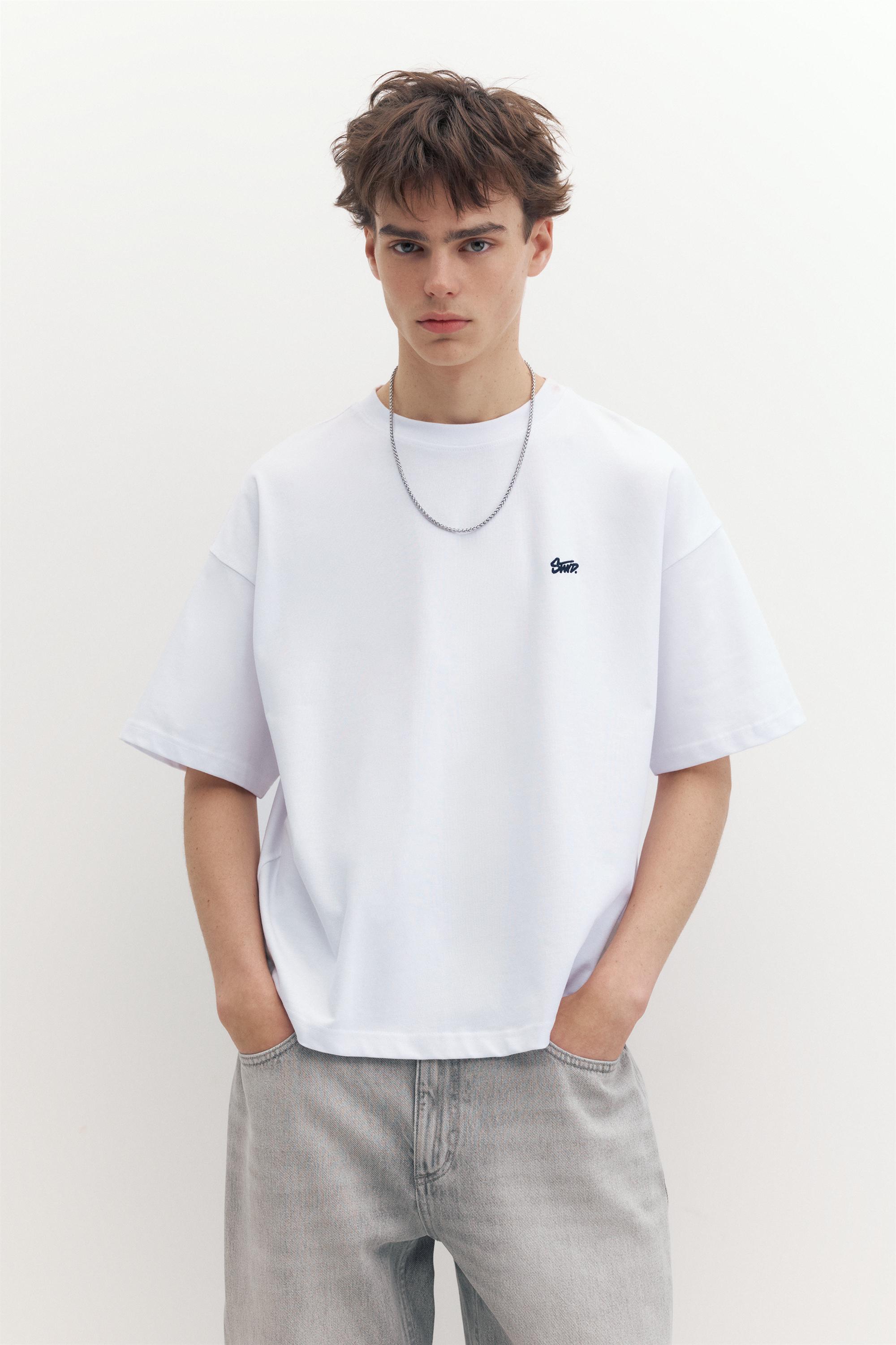STWD logo boxy T-shirt — White