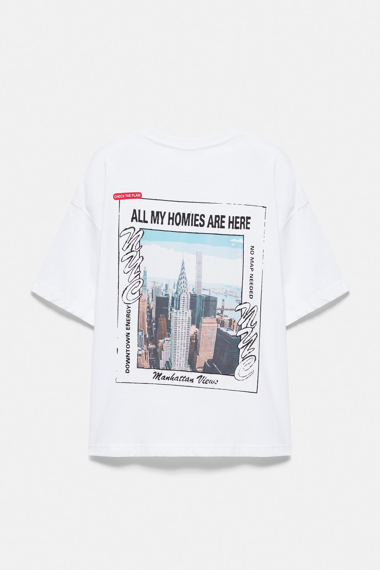 STWD T-shirt with an NYC graphic — White
