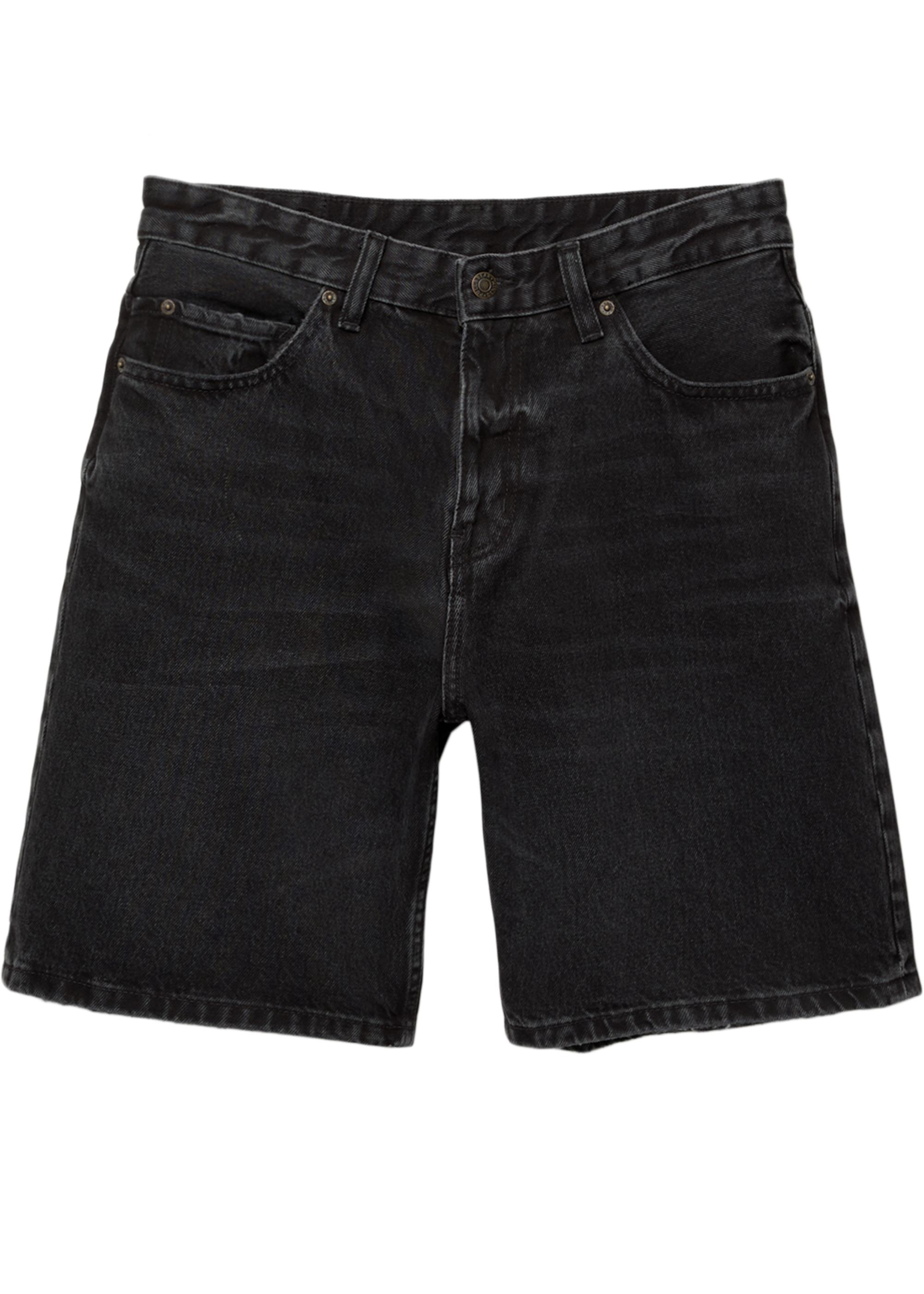Standard denim Bermuda shorts — Faded black