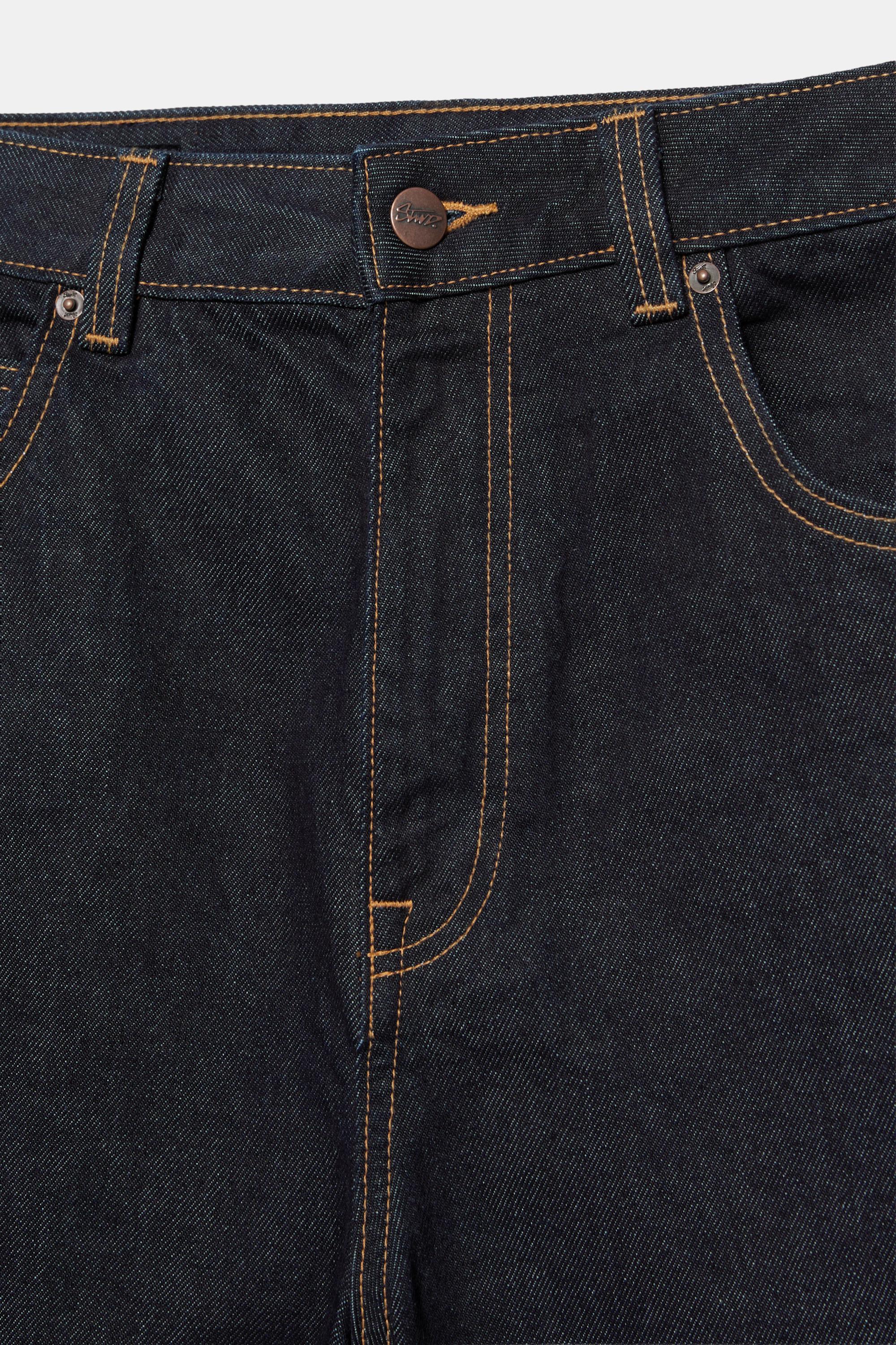 Baggy relaxed fit denim bermuda - Görsel 22