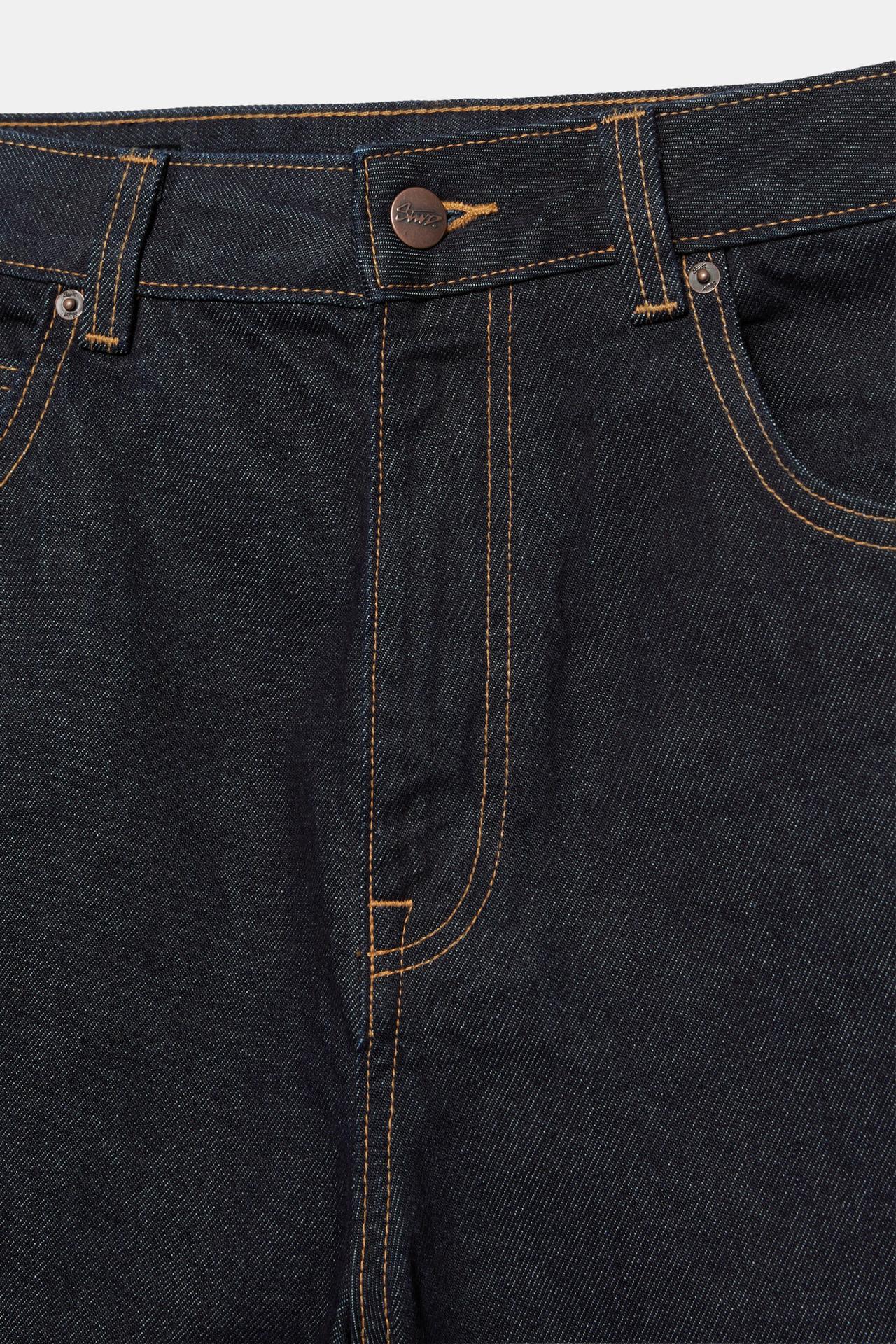 Baggy relaxed fit denim Bermuda shorts — Navy