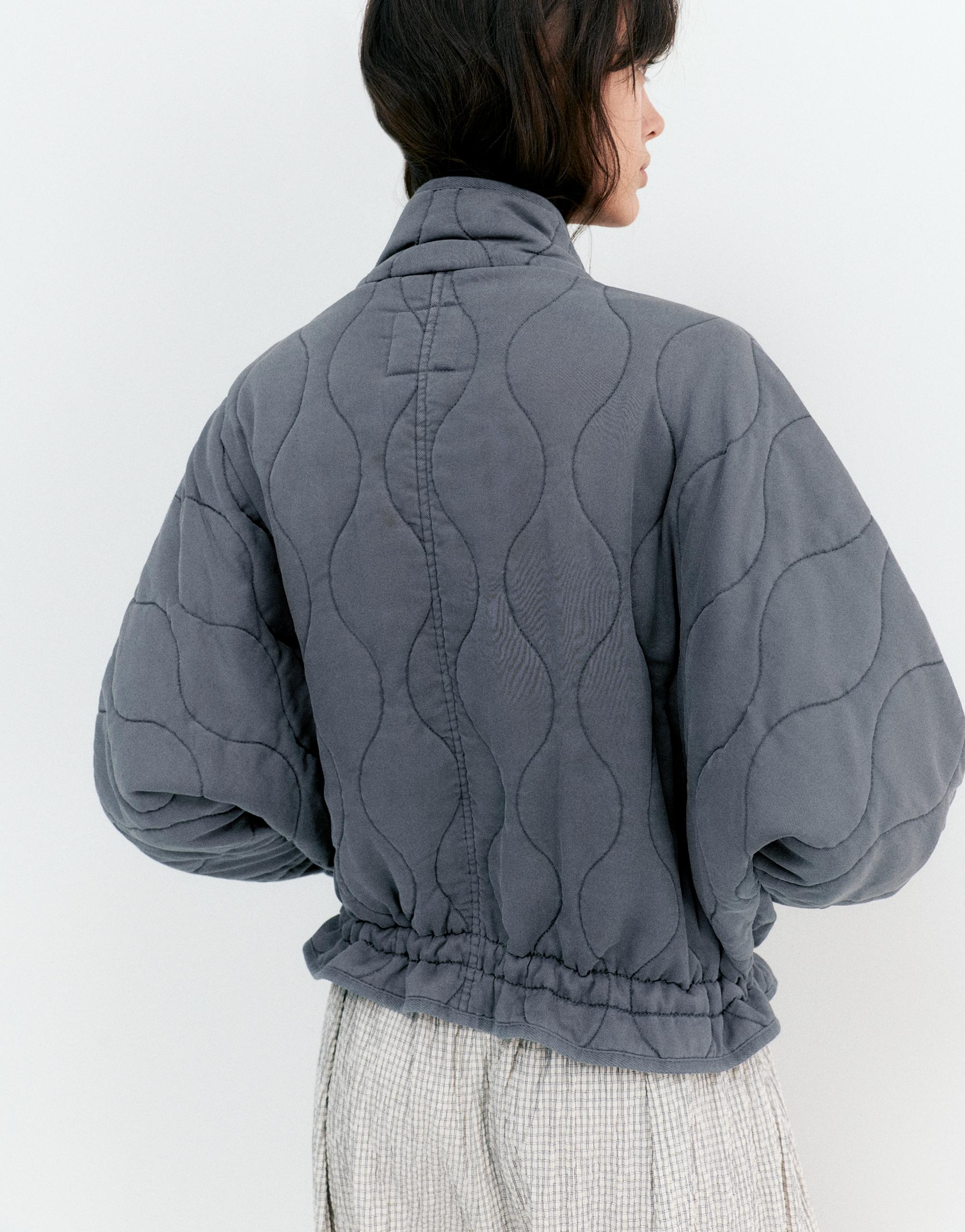 Dik yaka şişme mont - Görsel 20