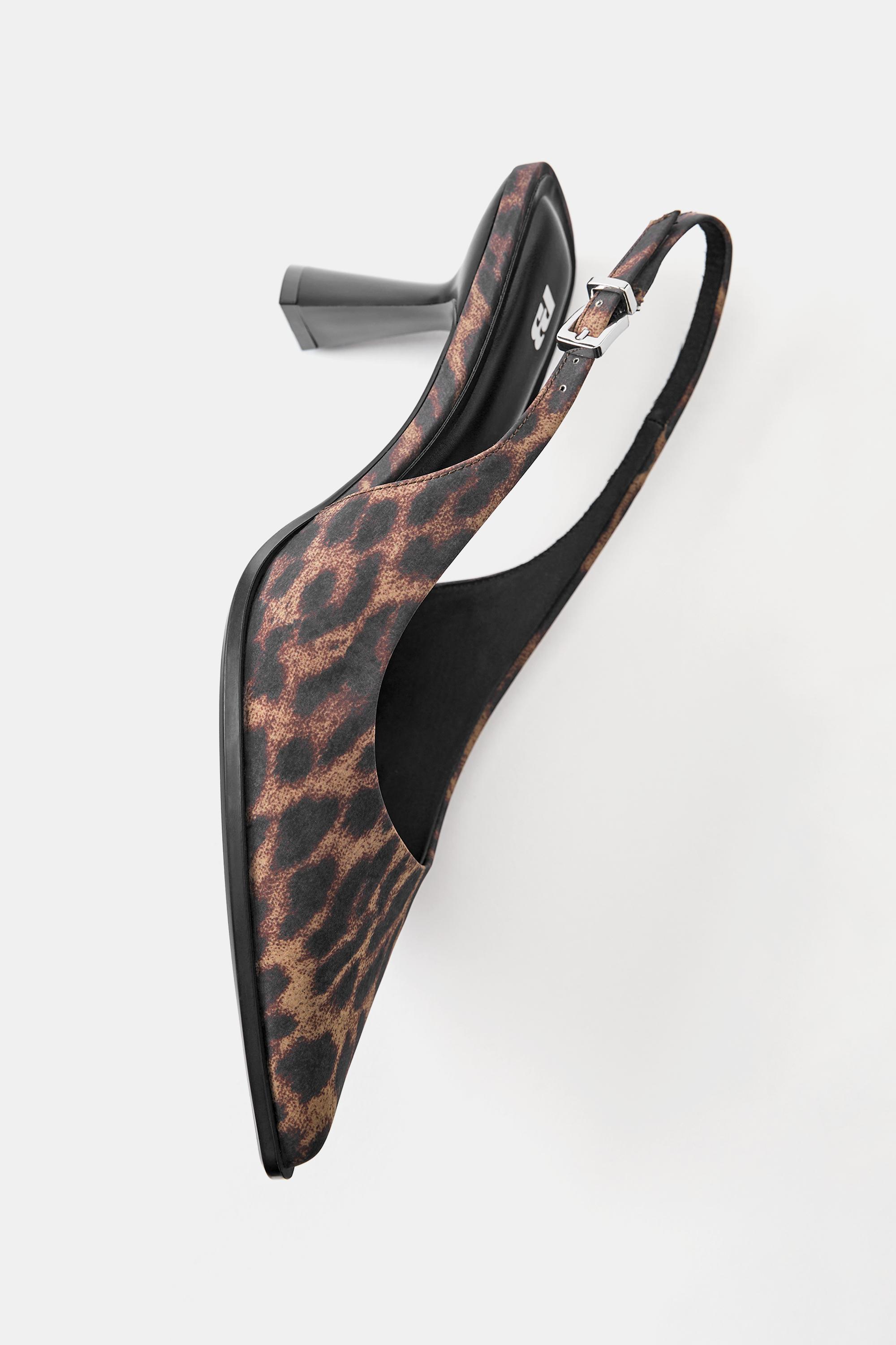Leopard print slingback heels — Leopard