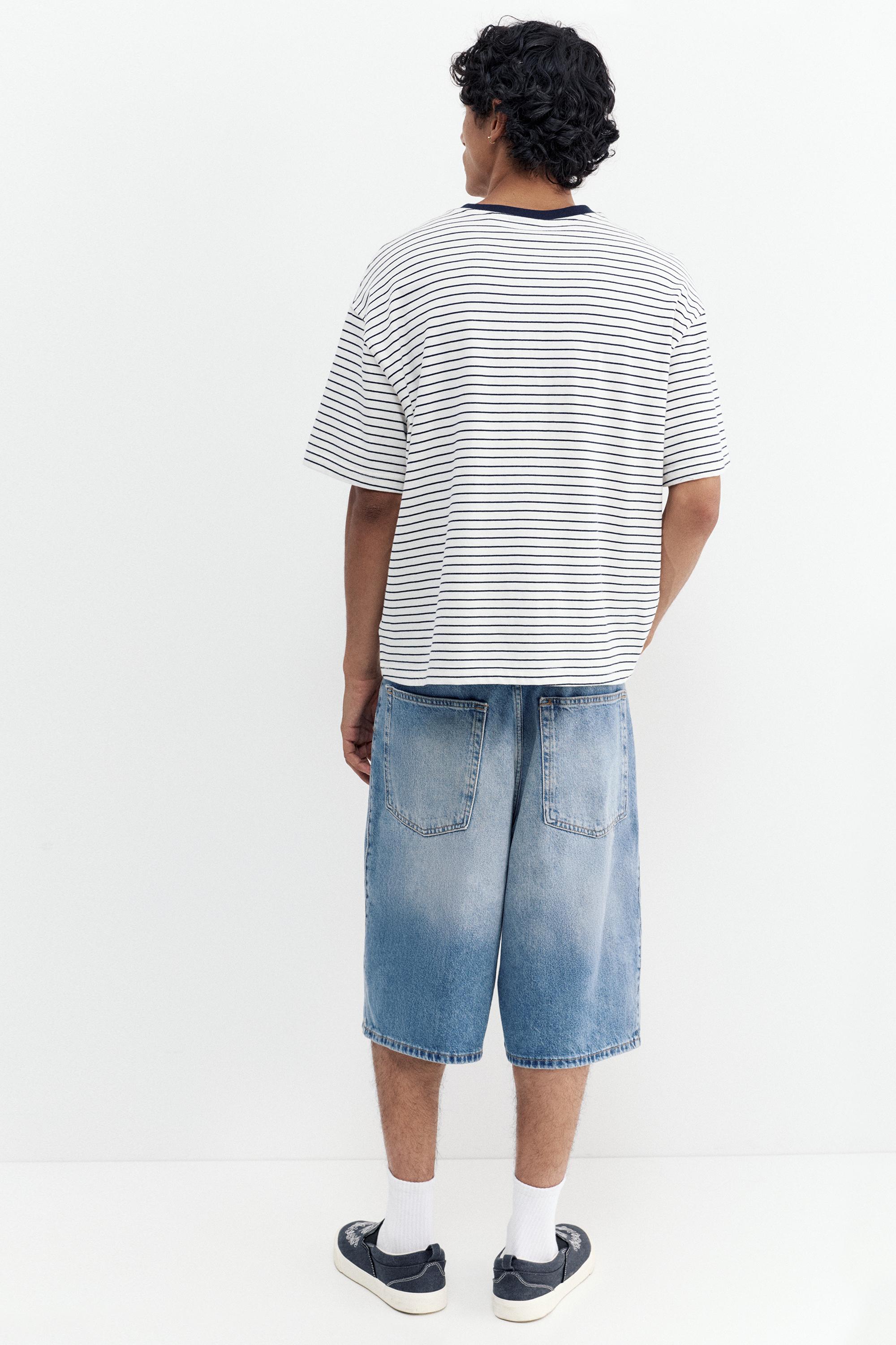 Premium short sleeve T-shirt — Blue/White