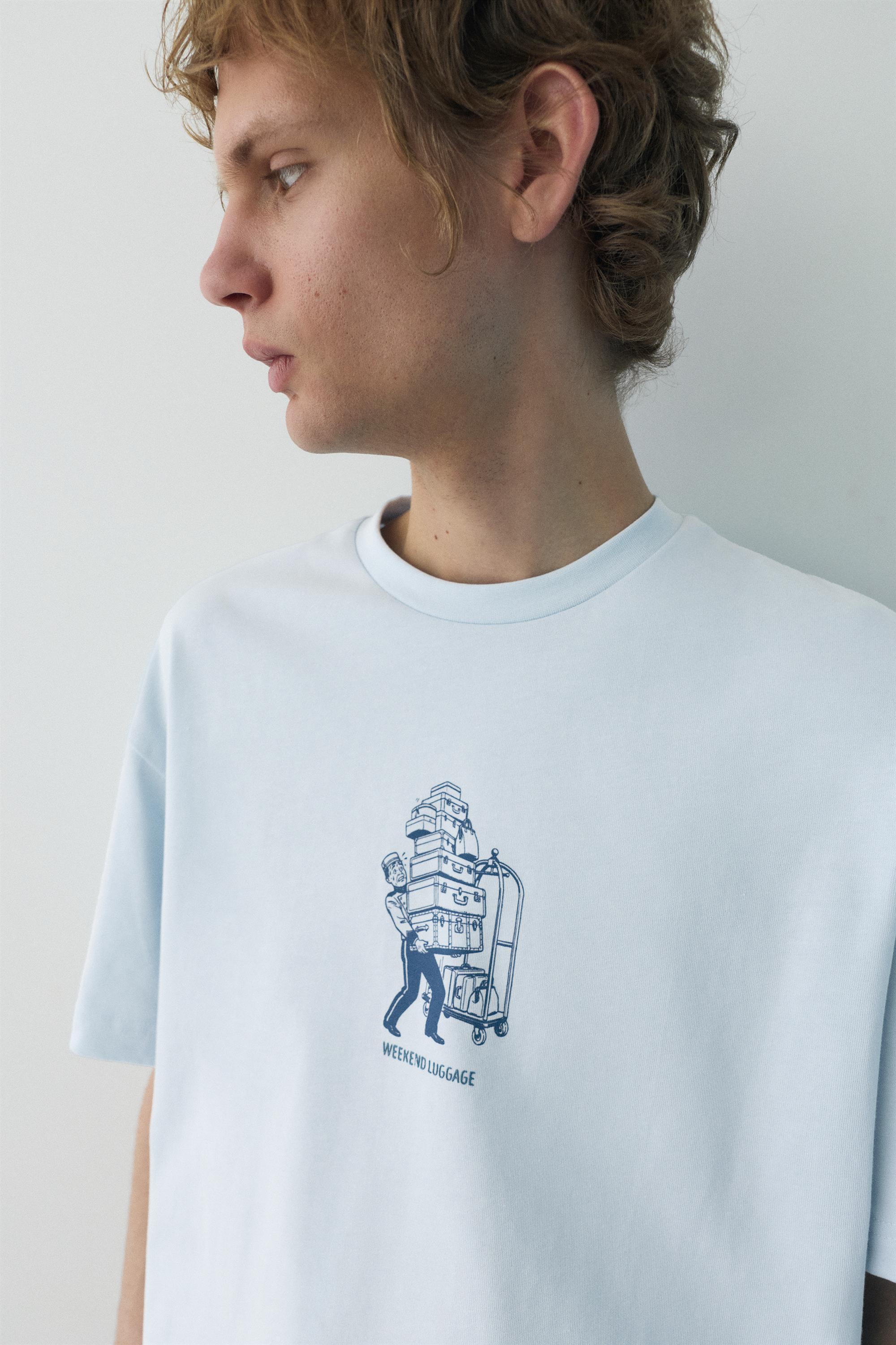 Kutulu grafik t-shirt - Görsel 13