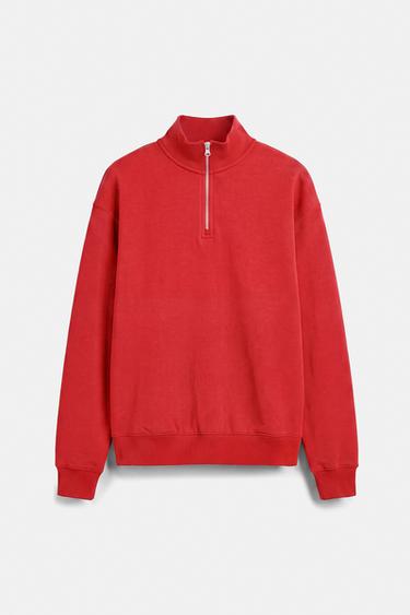 Quarter-zip sweatshirt — Red 5
