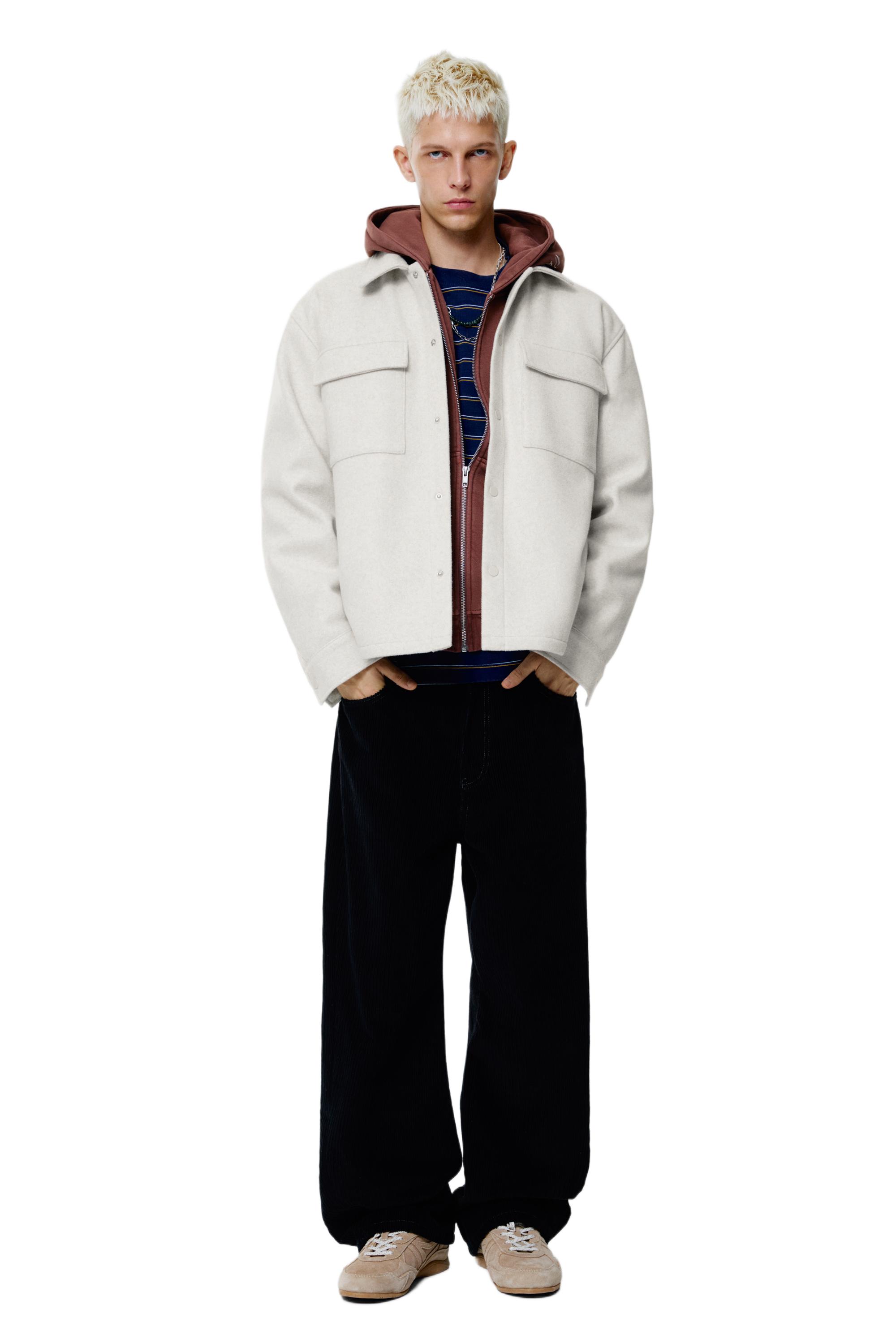 Cepli yünlü ince ceket - Görsel 35