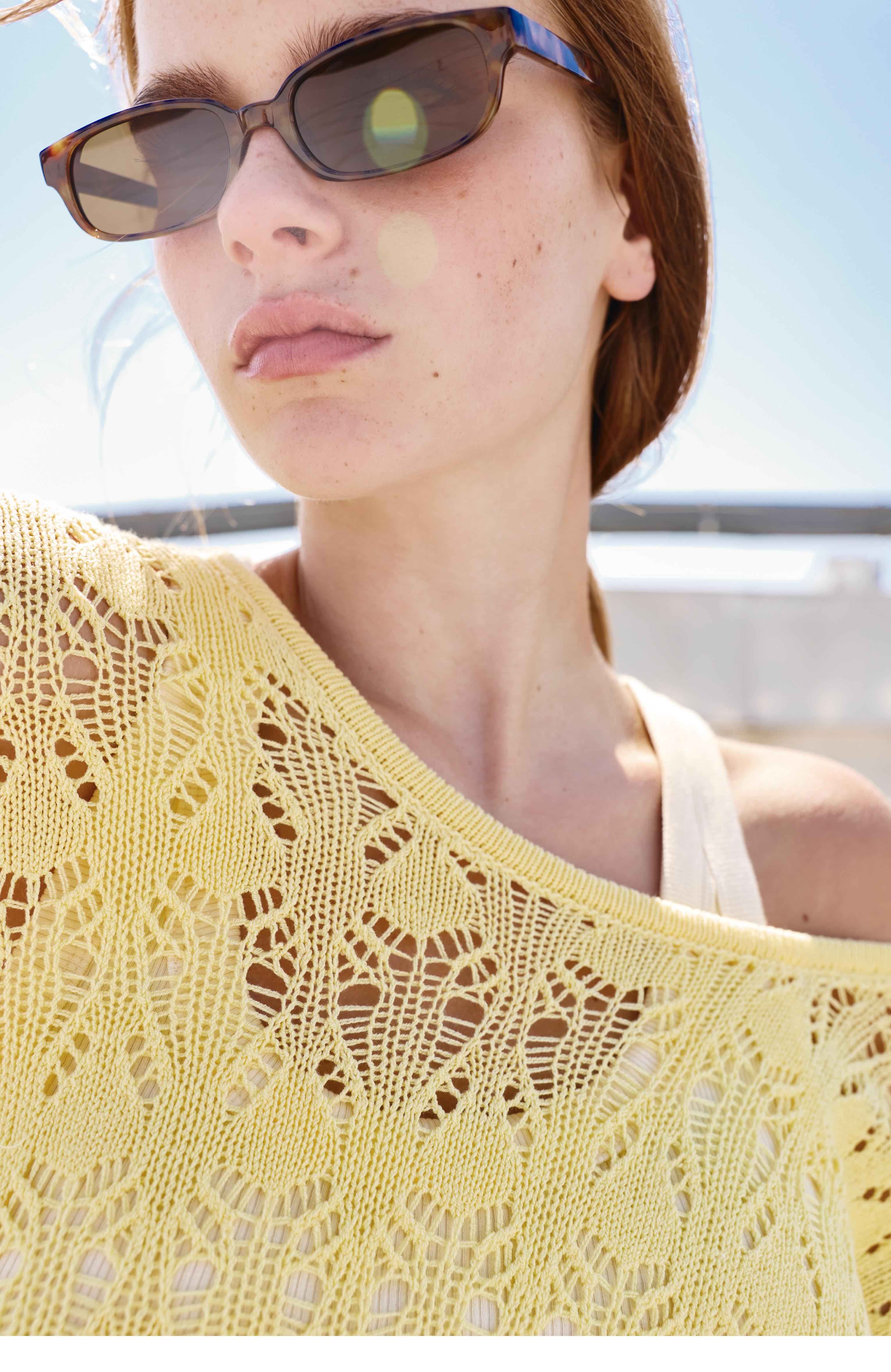 Yellow cutwork jumper — Yellow