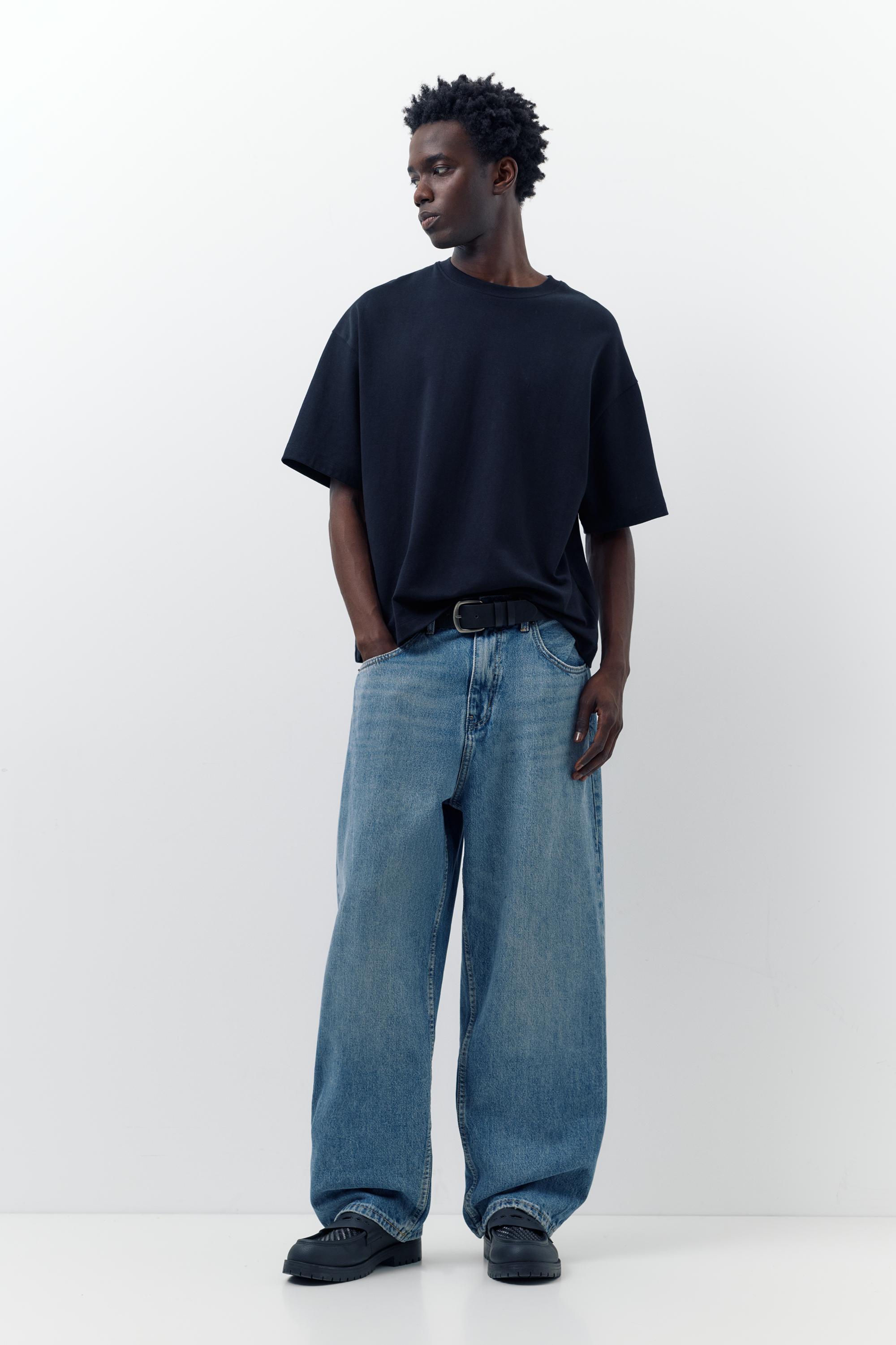 Relaxed fit baggy jeans — Medium blue