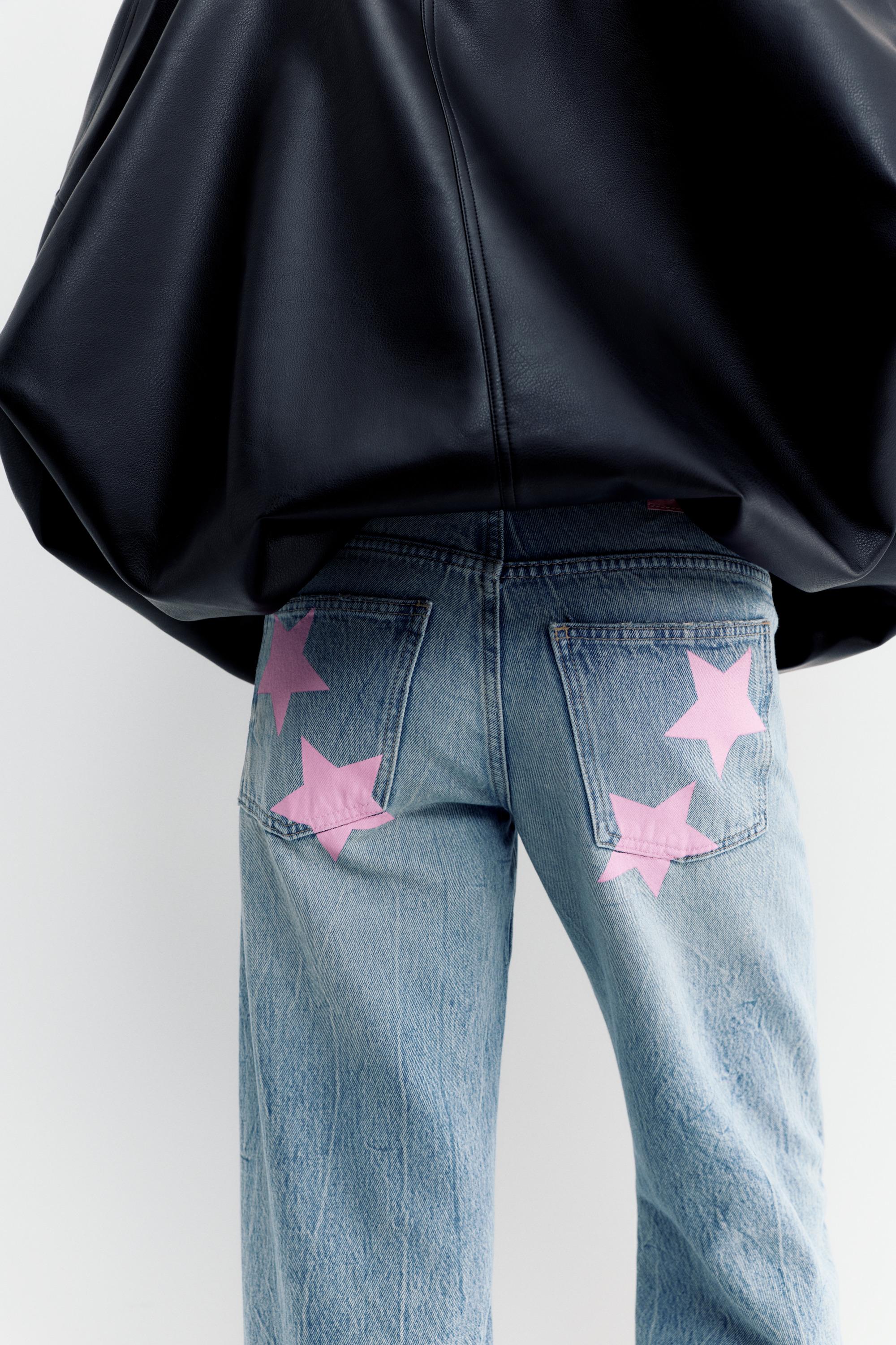 Yıldız detaylı straight fit jean - Görsel 20