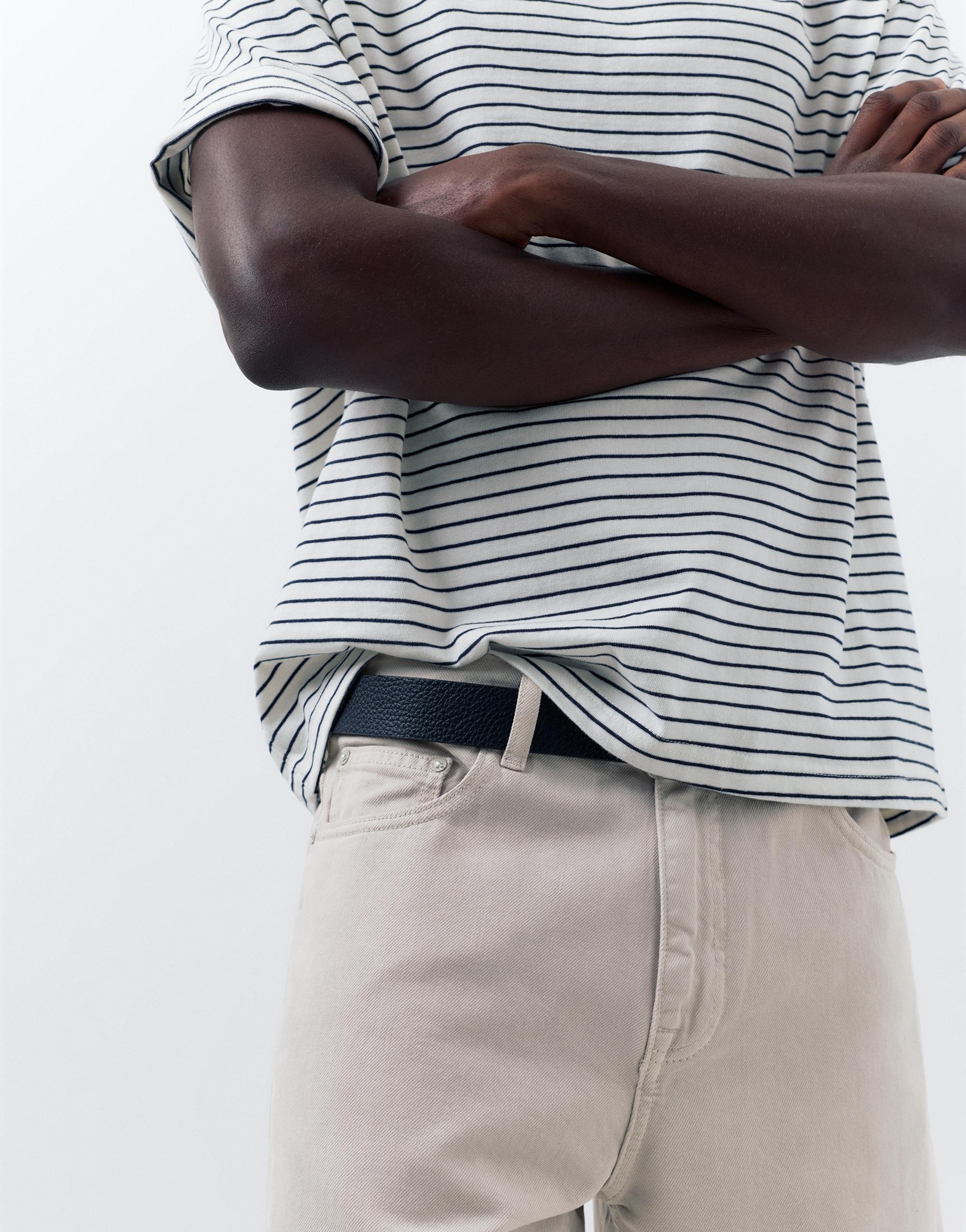 Standard denim Bermuda shorts — Pale grey