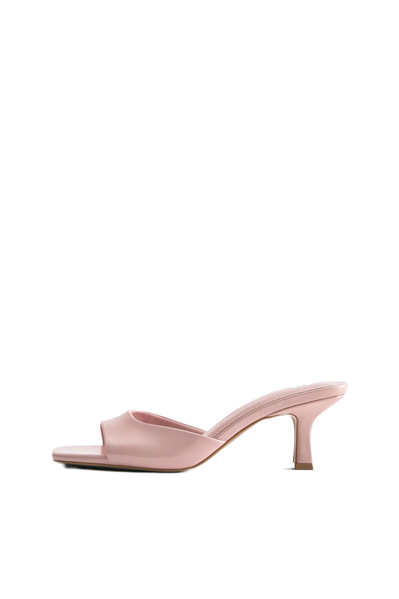 Heeled mule sandals — Pink