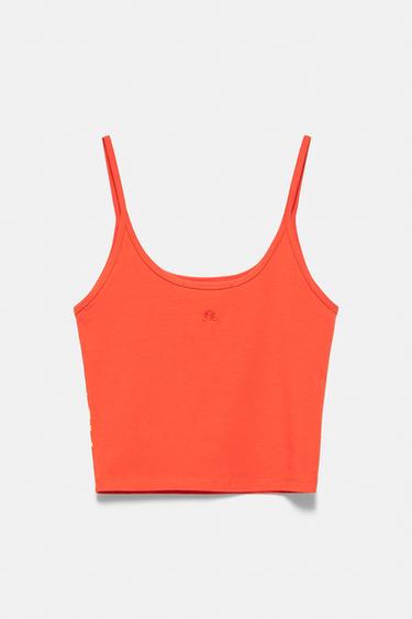 Orange sun graphic top — Red 5