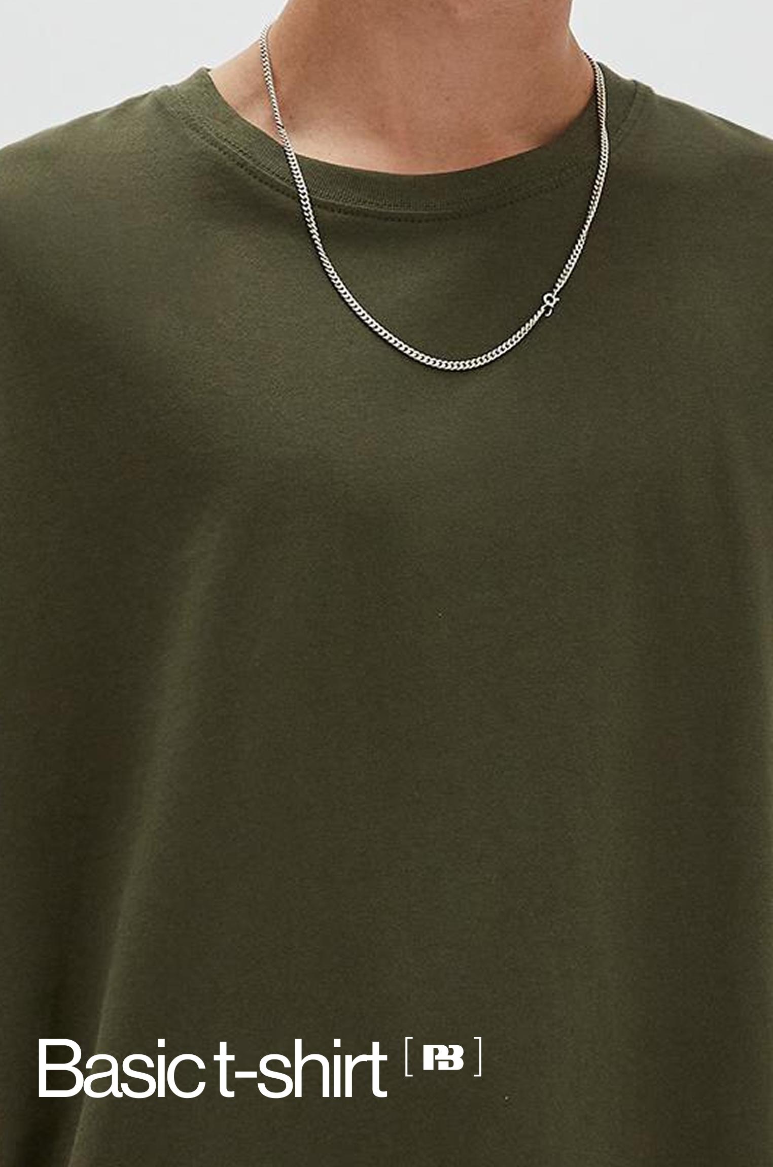 Basic kısa kollu pamuklu tişört - Görsel 75