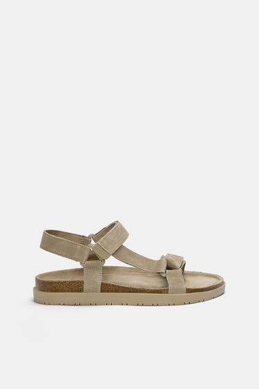 Sandales à brides en cuir - pull&bear