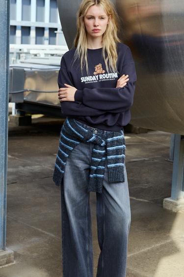 Bear graphic sweatshirt — Navy 1