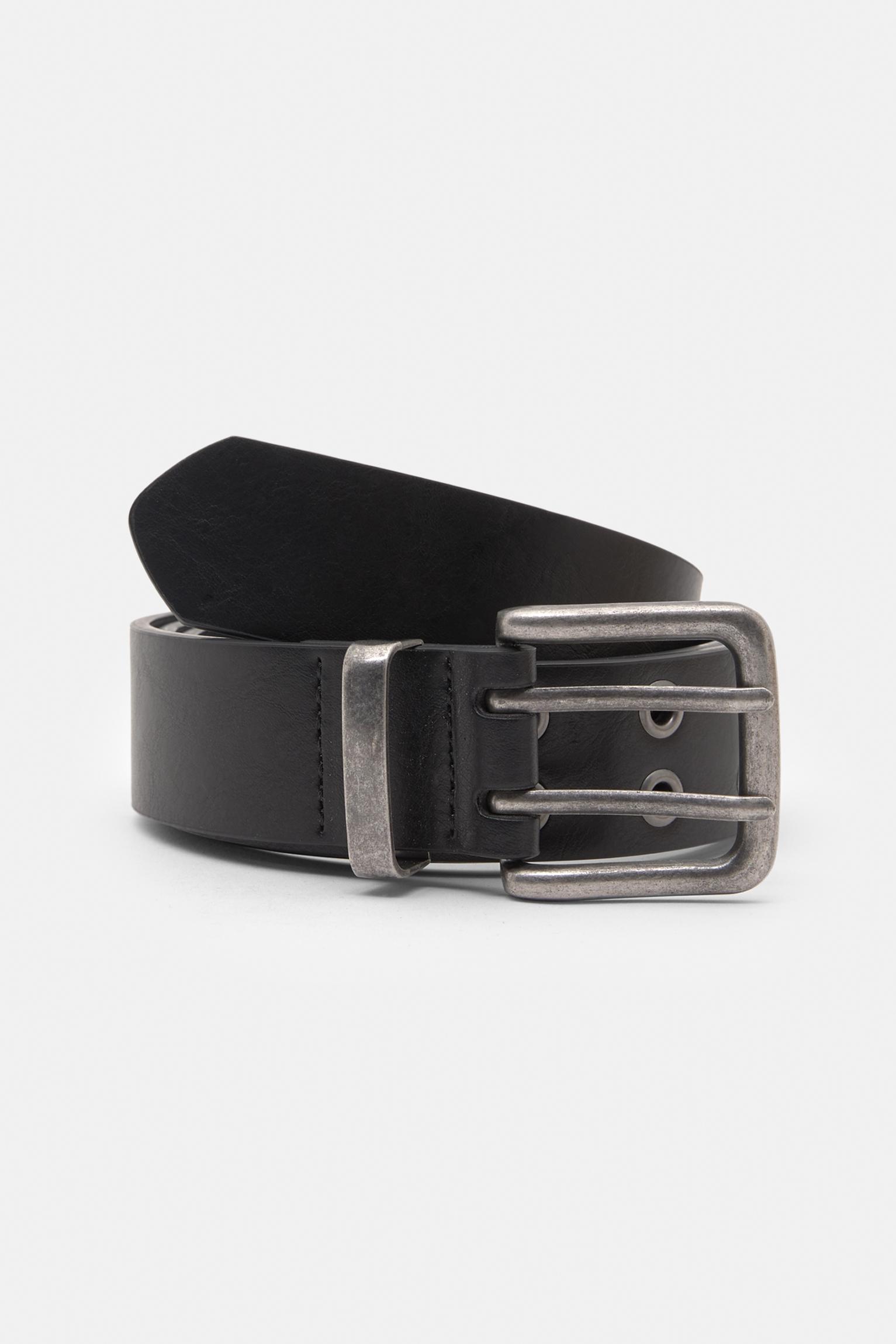 Faux leather belt with eyelets PULL&BEAR