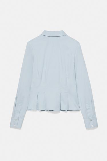 Pleated shirt — Bluish grey 5