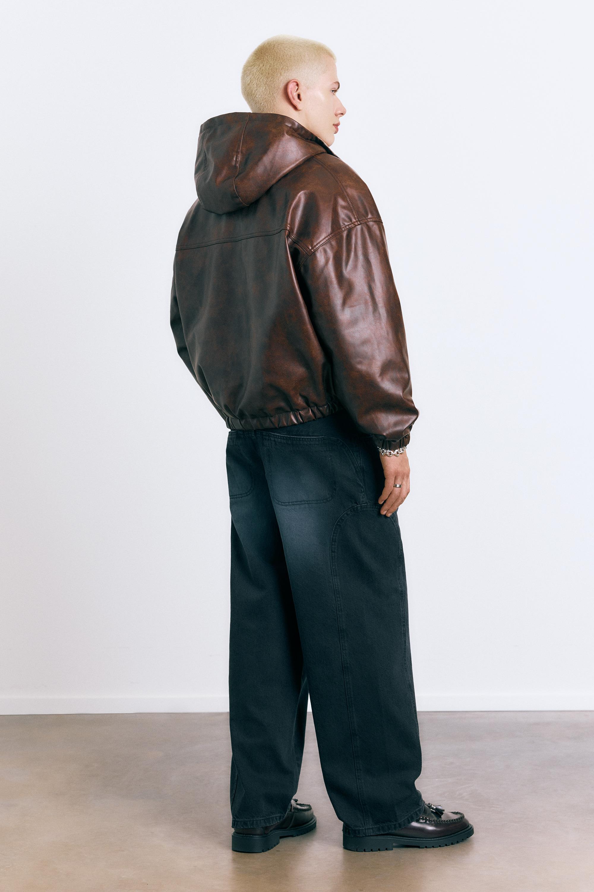 Eskitme suni deri ceket - Görsel 28