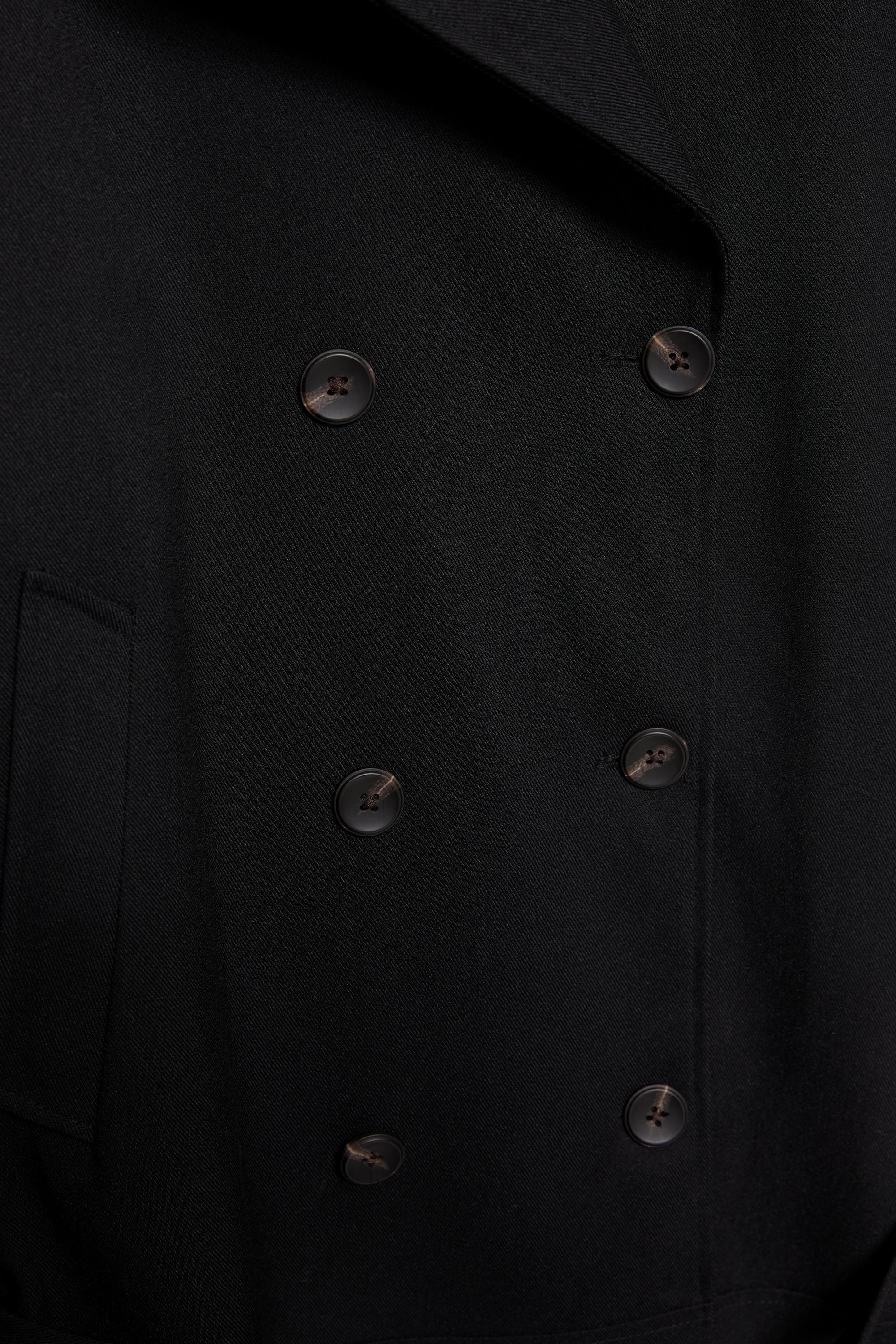 Long trench coat — Black
